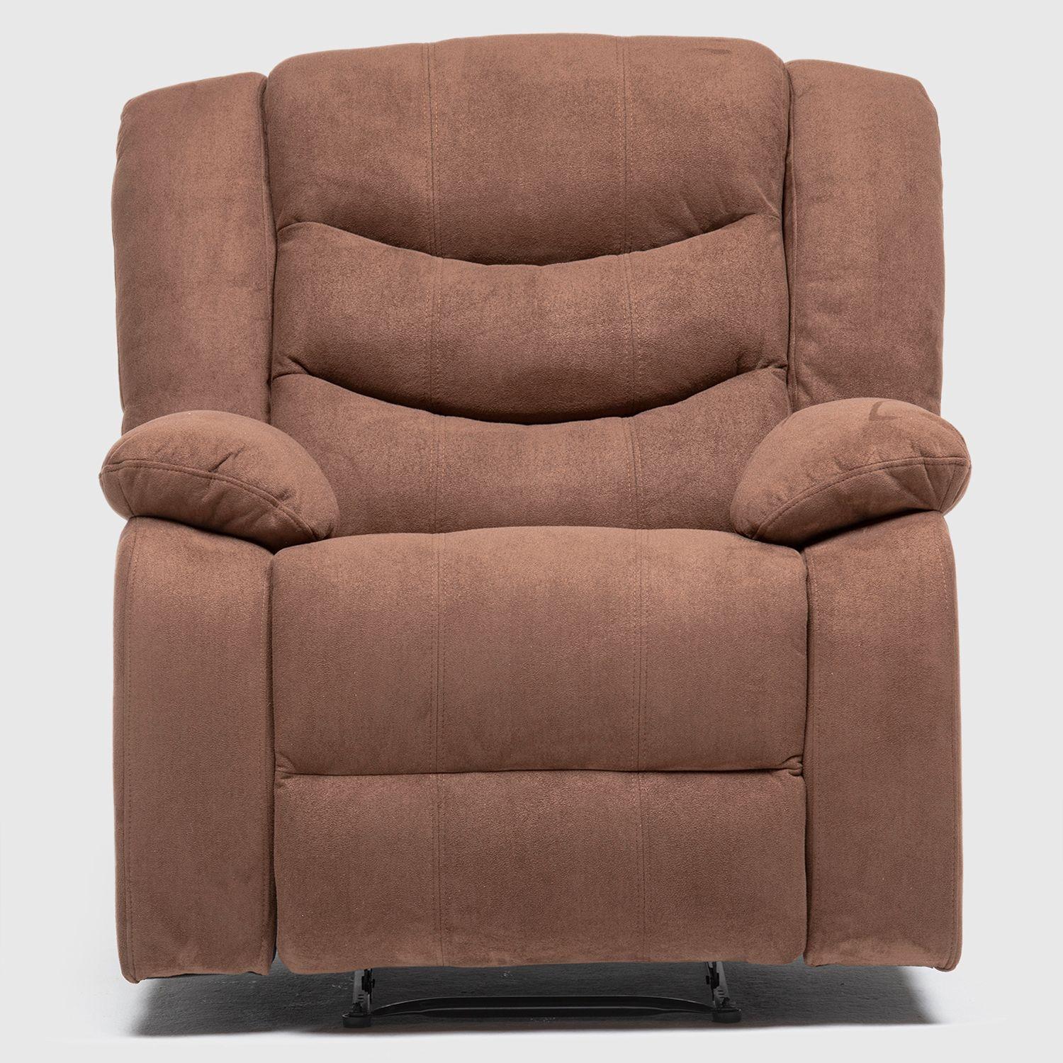 Living Reclinable Sofá 3 Cuerpos + Sofá 2 Cuerpos + Berger Café Norman SET2011LFBR-3