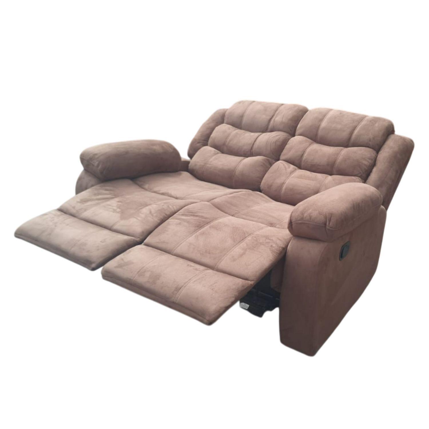 Living Reclinable Sofá 3 Cuerpos + Sofá 2 Cuerpos + Berger Café Norman SET2011LFBR-7