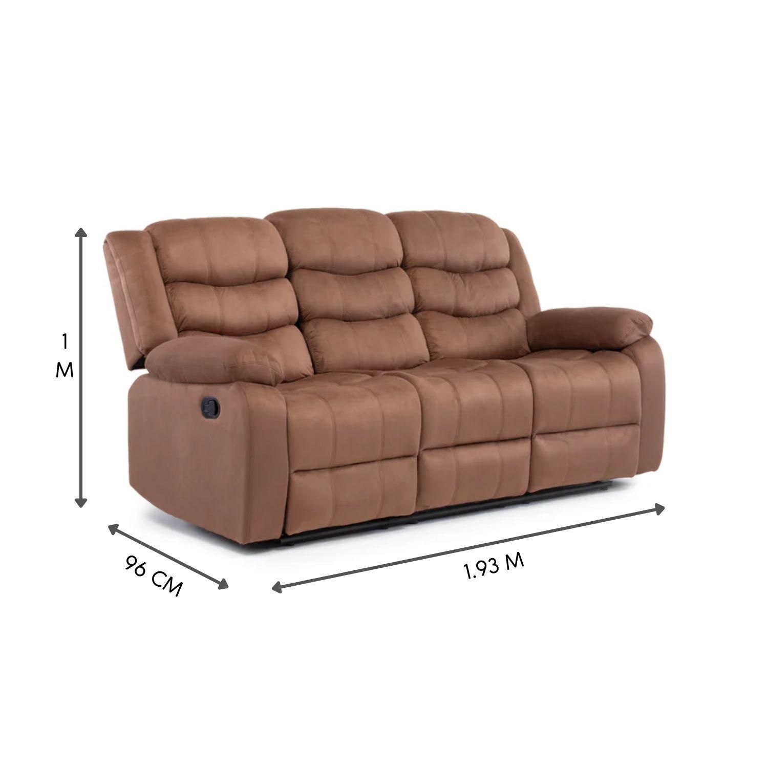Living Reclinable Sofá 3 Cuerpos + Sofá 2 Cuerpos + Berger Norman SET2011L-5