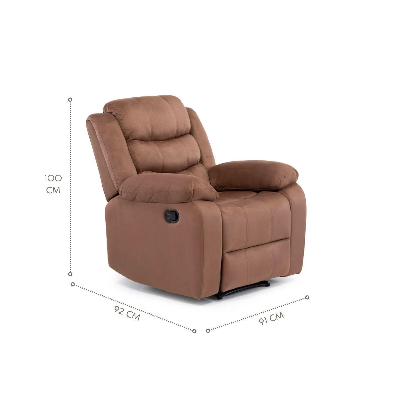Living Reclinable Sofá 3 Cuerpos + Sofá 2 Cuerpos + Berger Norman SET2011L-7