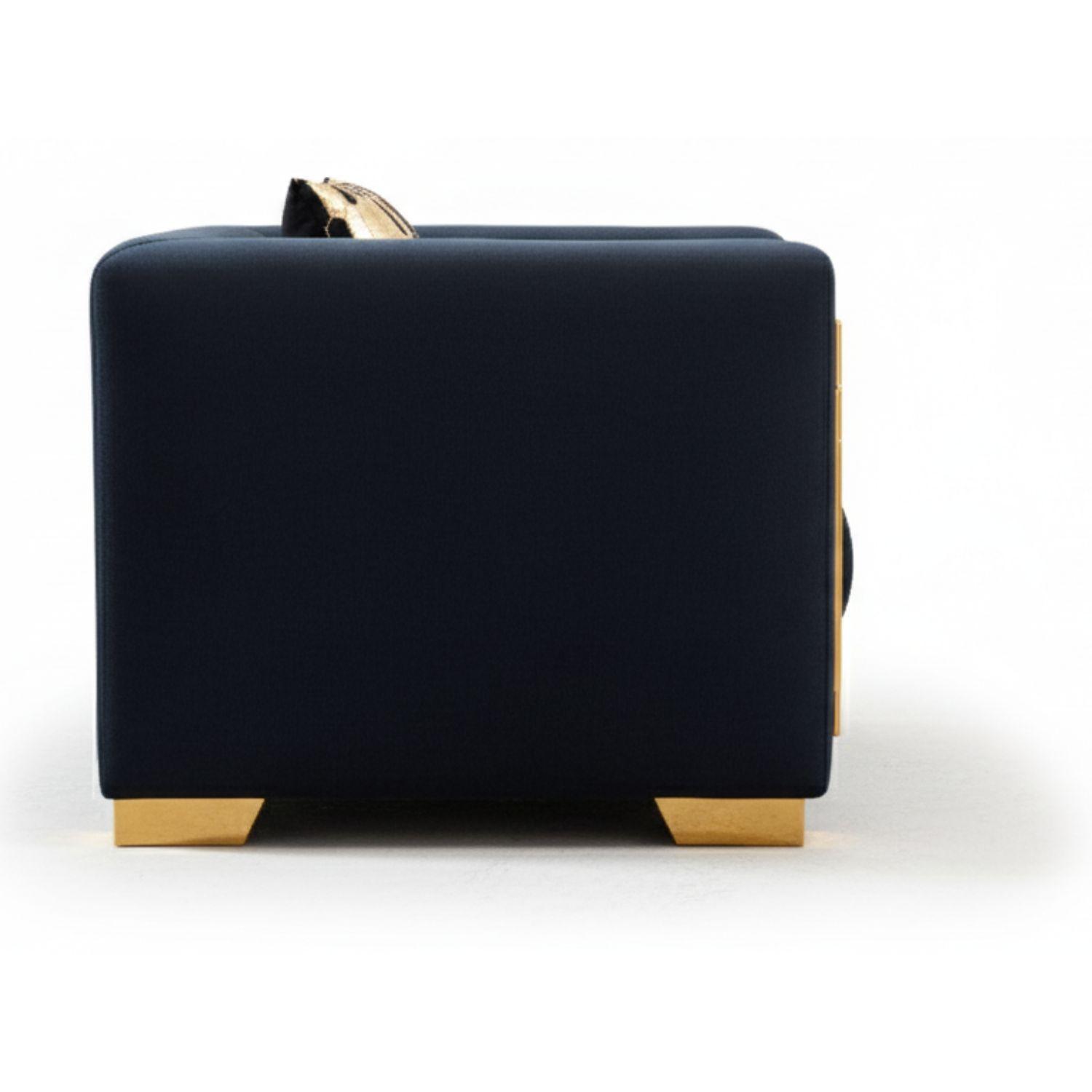 Sillón Elegante 1 Cuerpo Moderno Negro Spencer SF2003CH-4