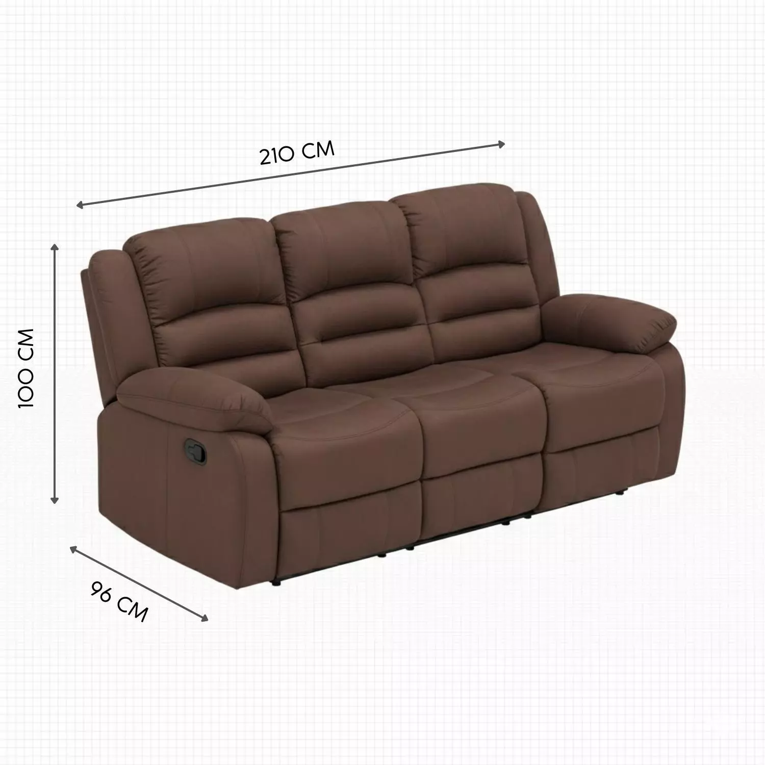 Sofá 3 Cuerpos Reclinable Martell Daniels 98060s-3
