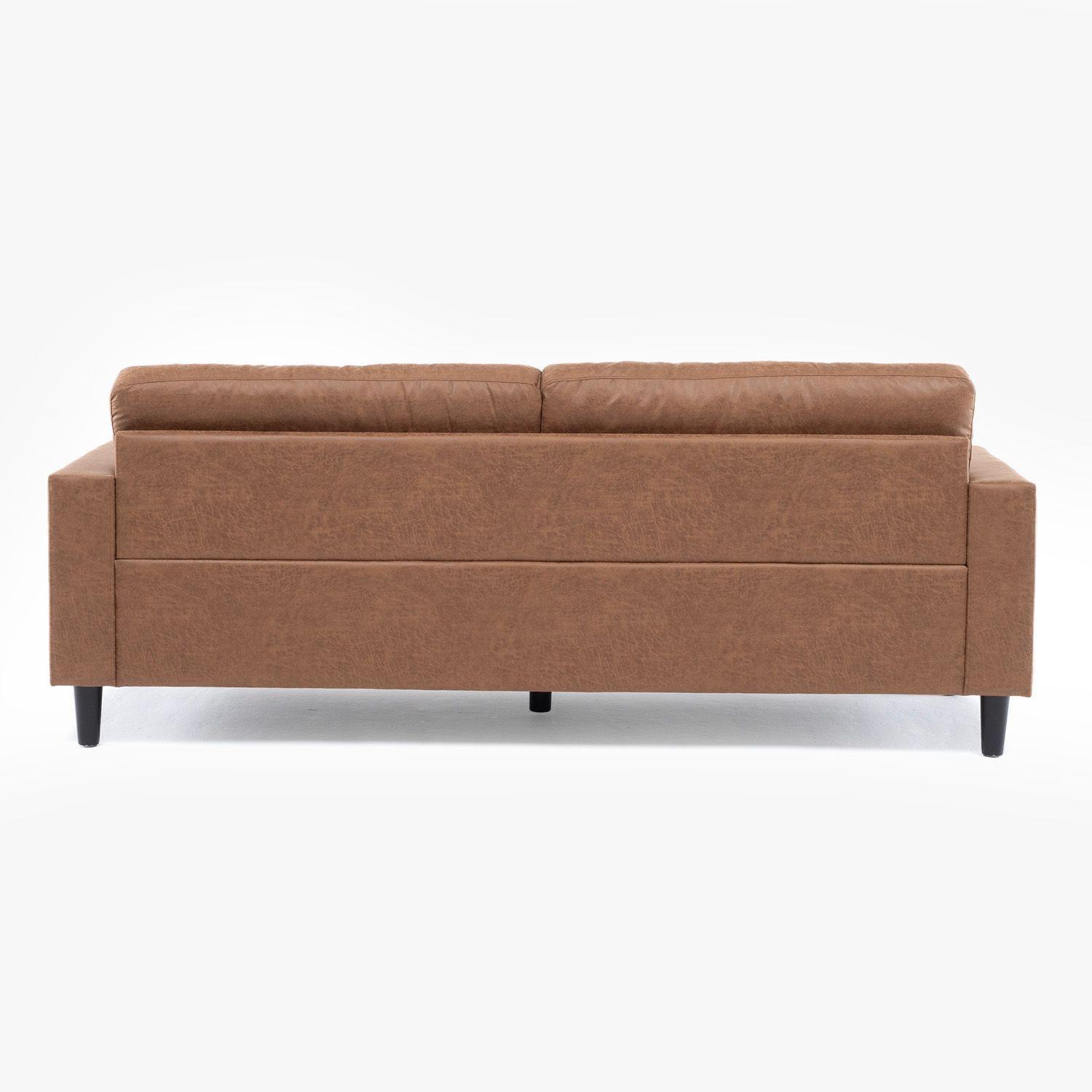 Sofá 3 Cuerpos Lousiana Vintage Cuero viejo Café-4