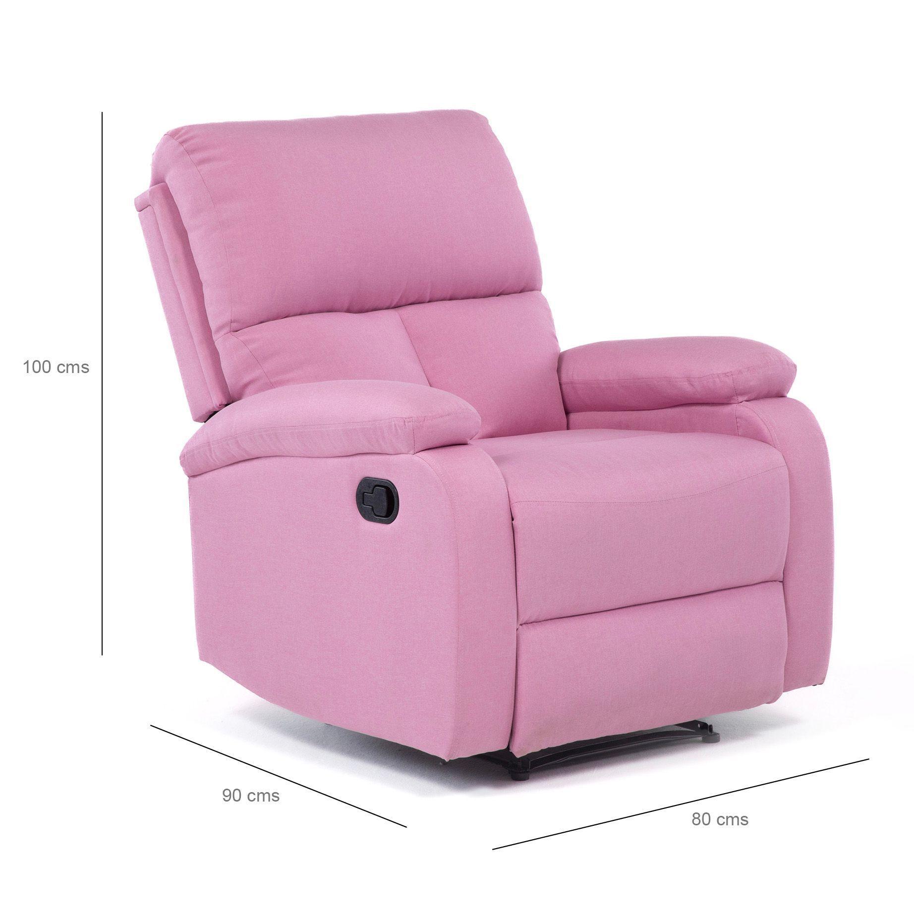  Berger Reclinable de Lino Rosa Matheus VS8070BPK-2