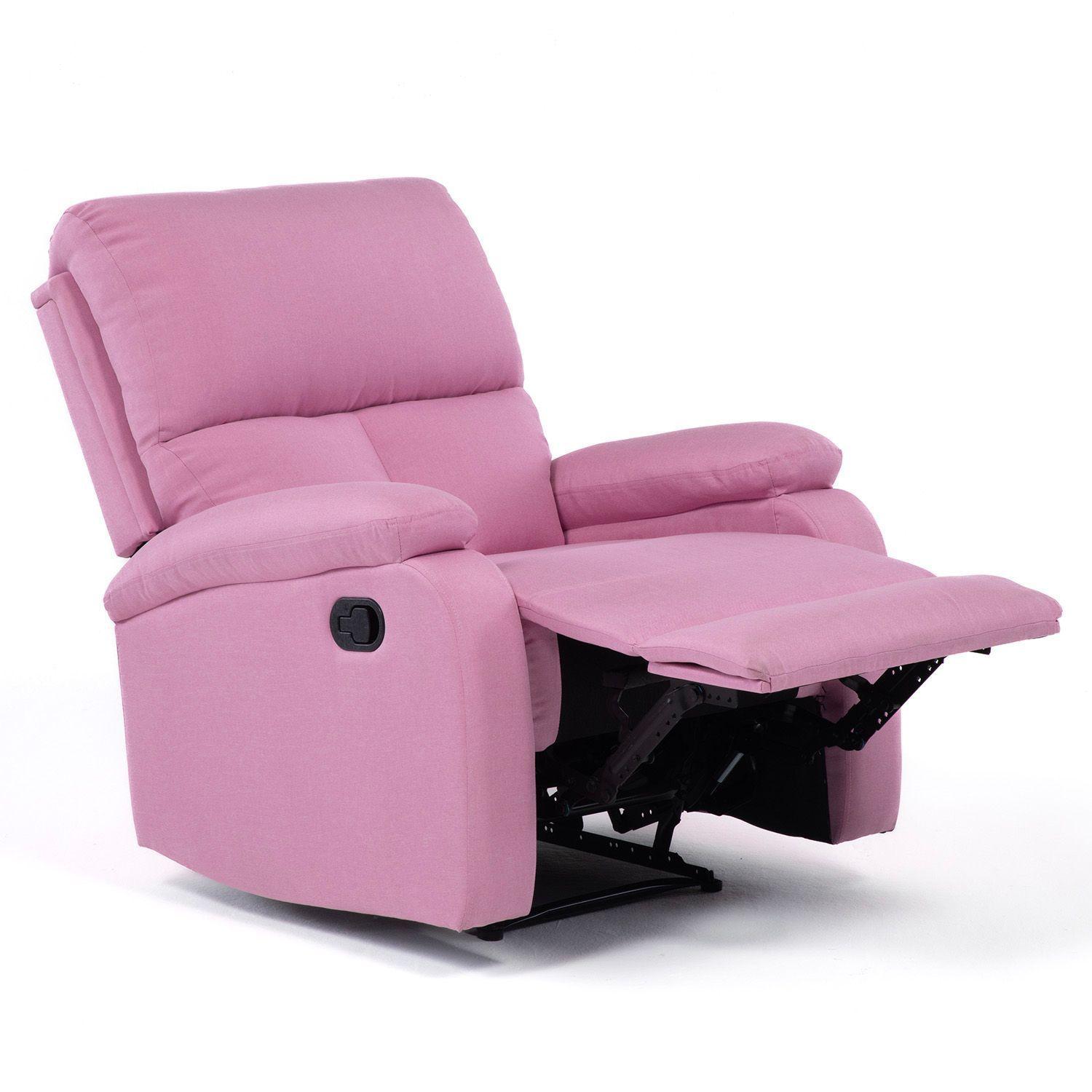  Berger Reclinable de Lino Rosa Matheus VS8070BPK-3