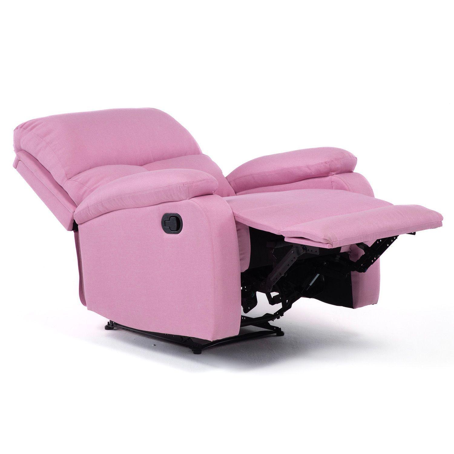  Berger Reclinable de Lino Rosa Matheus VS8070BPK-4