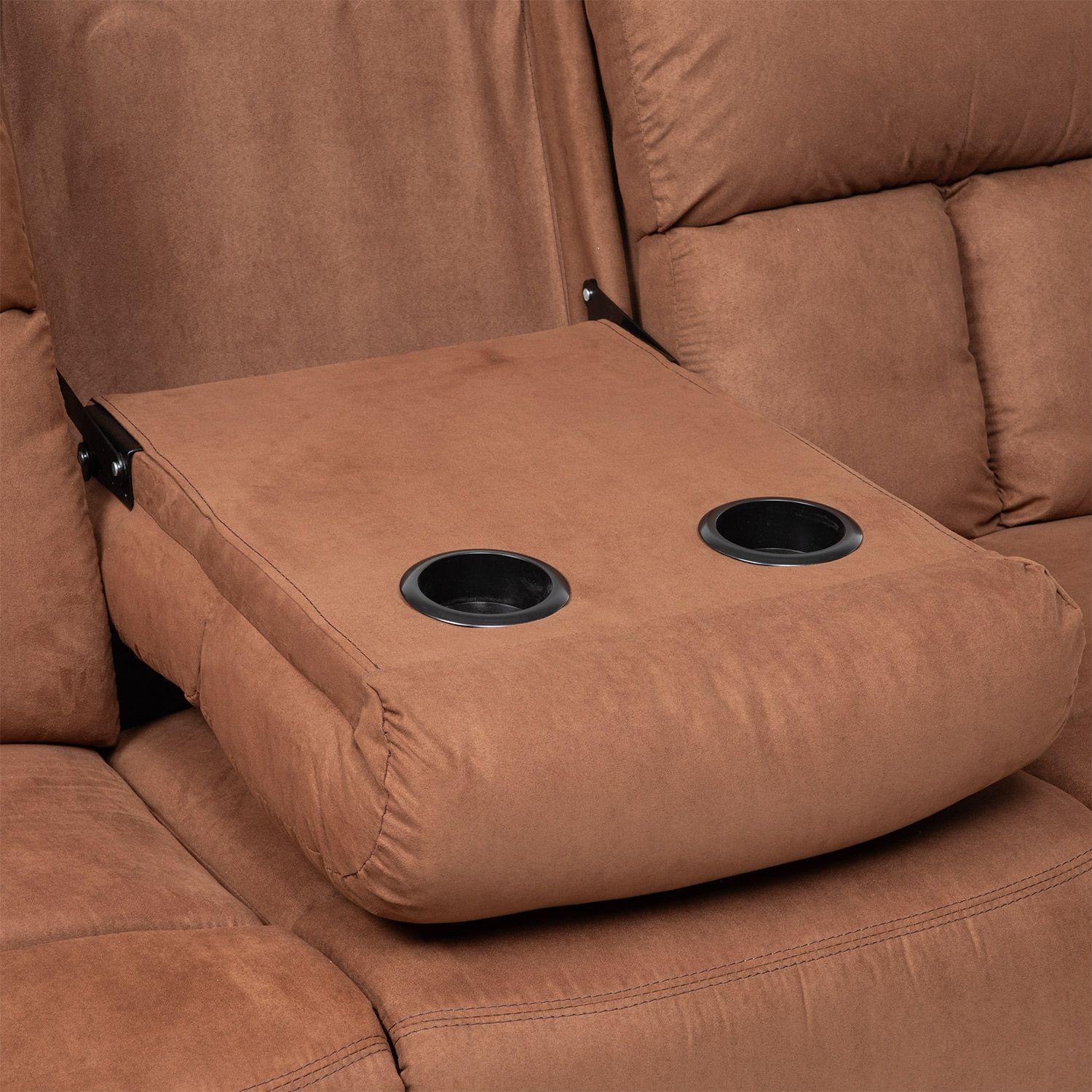 Sofá 3 Cuerpos Reclinable Moderno Matheus Café Vs8070sbr-7