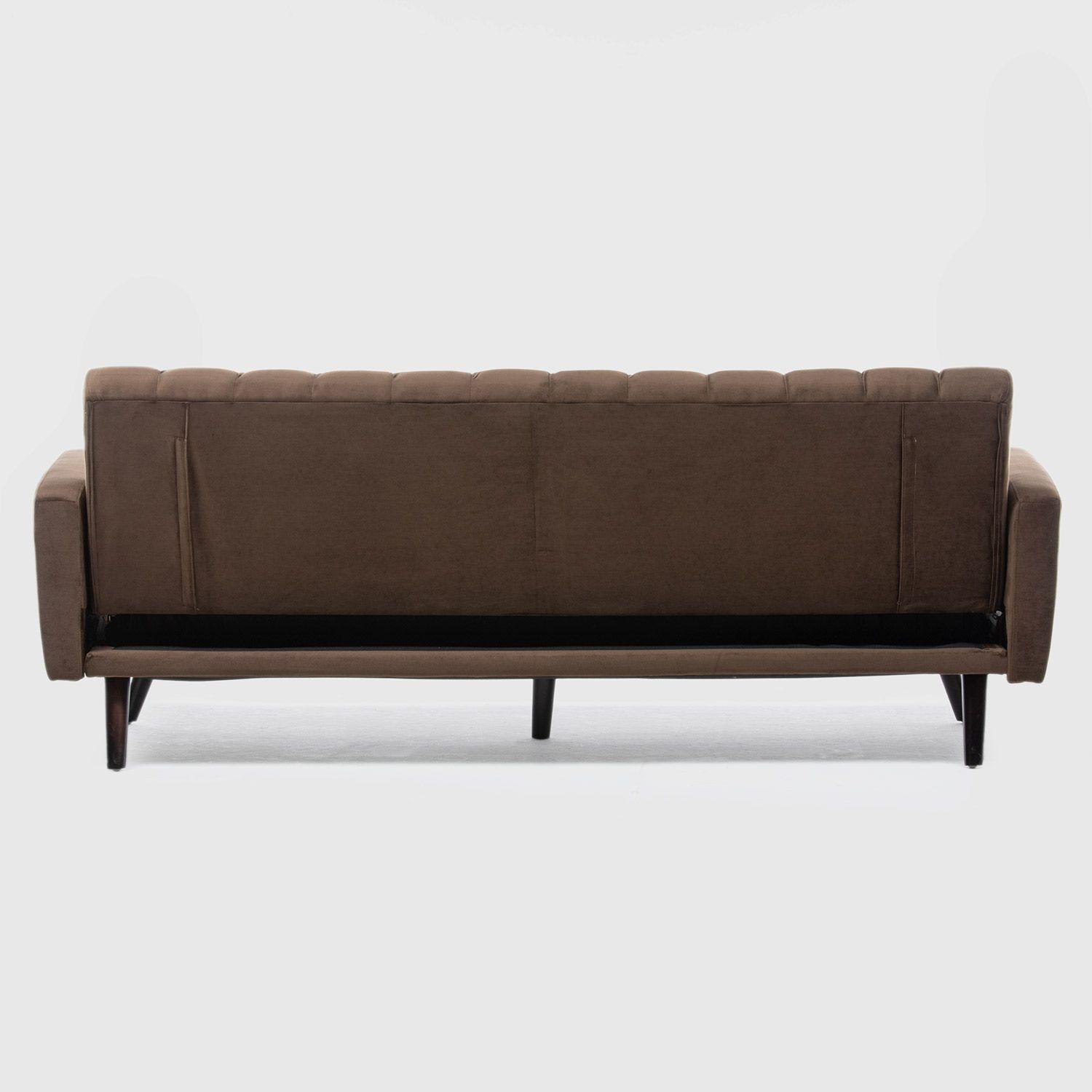 Sofá Futón 3 Cuerpos Clásico Cambridge Café EG2021BR-5