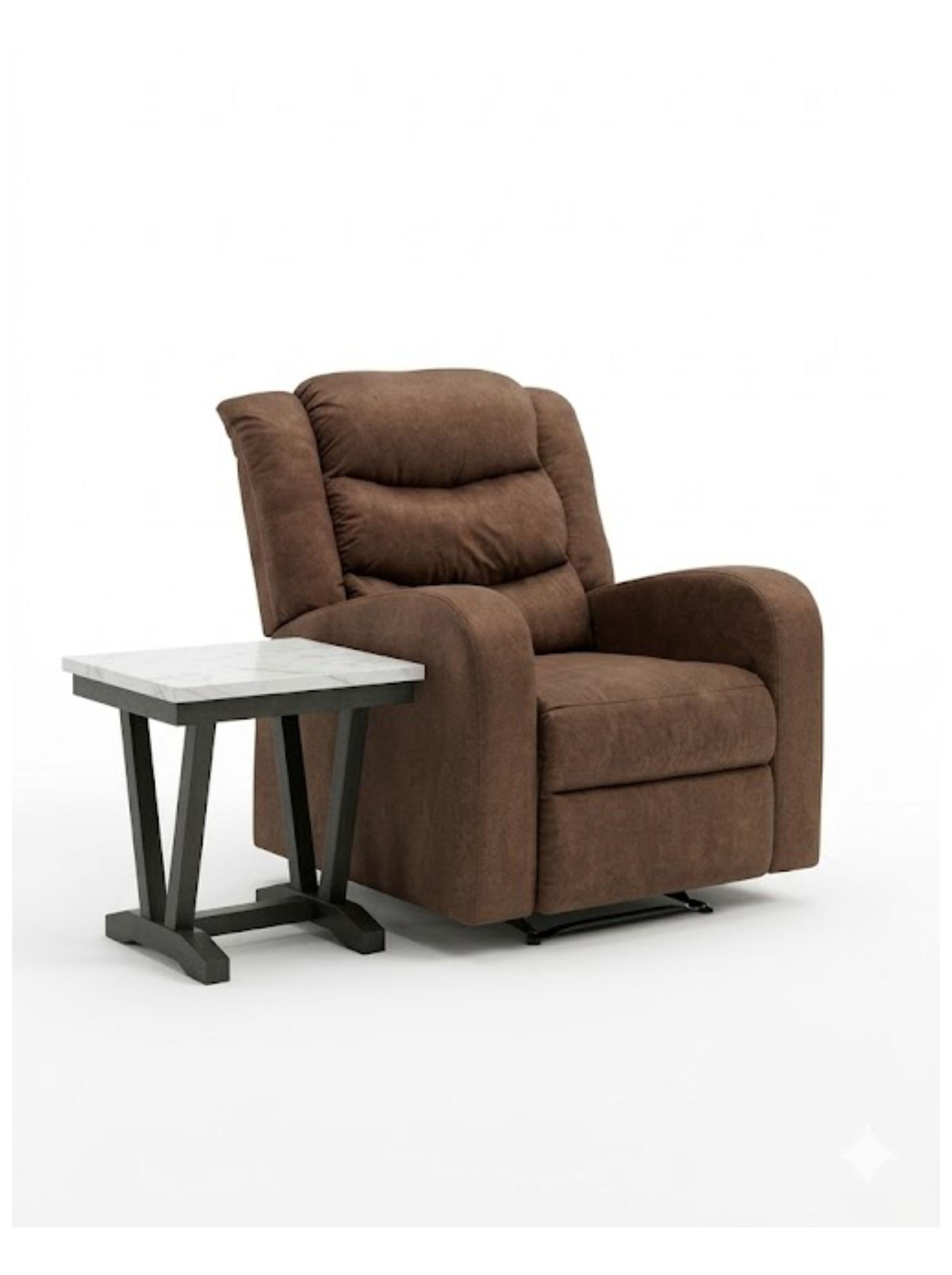 Berger Reclinable Living Masajeador + Mesa Lateral Blanca-1