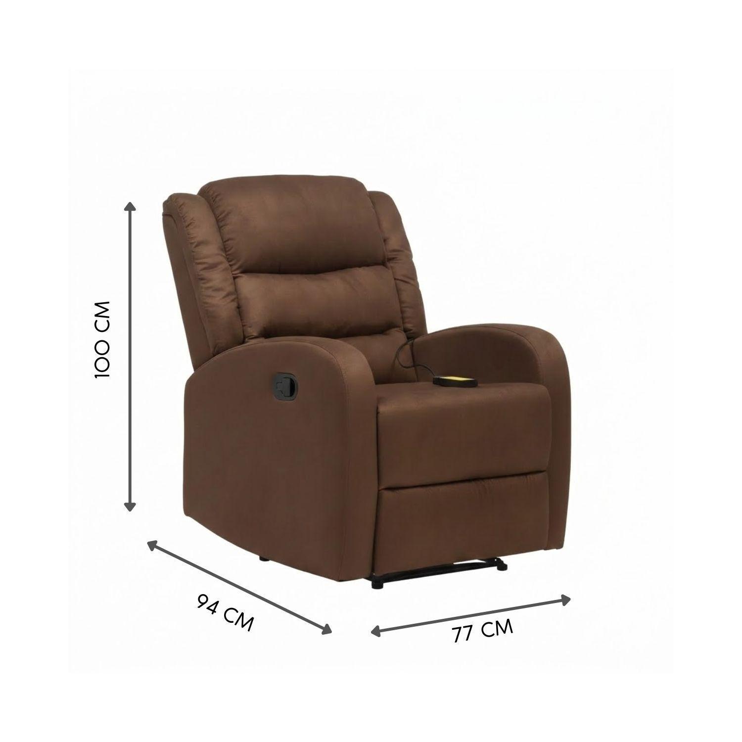 Berger Reclinable Living Masajeador + Mesa Lateral Blanca-6