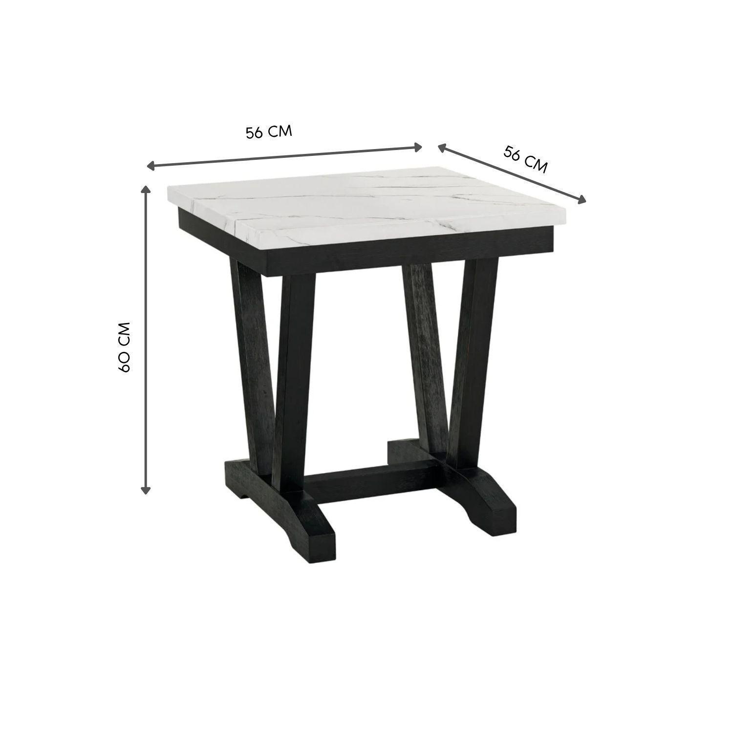 Berger Reclinable Living Martell Gris + Mesa Lateral Blanca-6