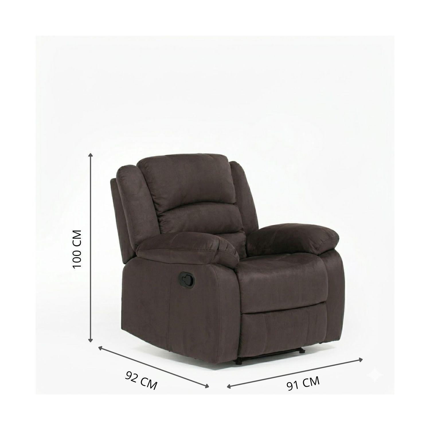 Berger Reclinable Living Martell Gris + Mesa Lateral Blanca-7