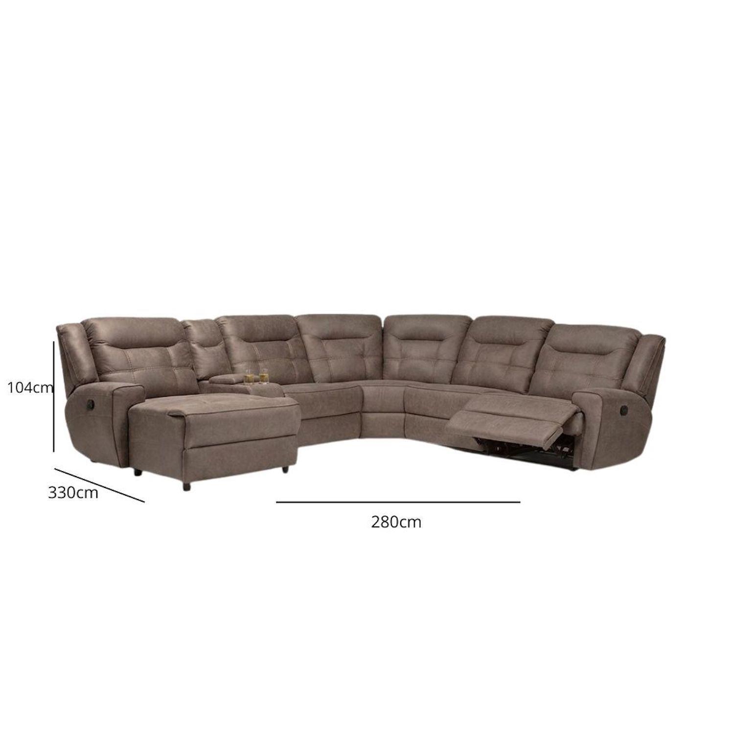 Sofa Seccional Reclinable 5 Cuerpos Chaise Izquierdo Grand Daniels 6015L		-2