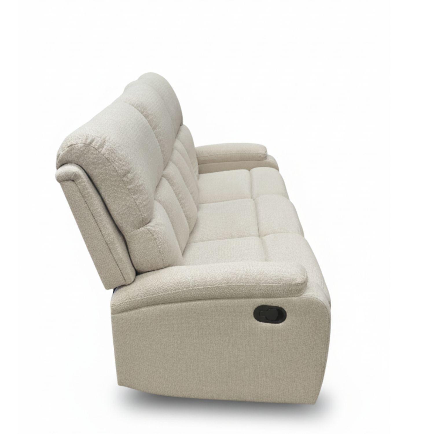 Sofá 3 Cuerpos Reclinable Beige Moderno Matheus PK8071SBE-3