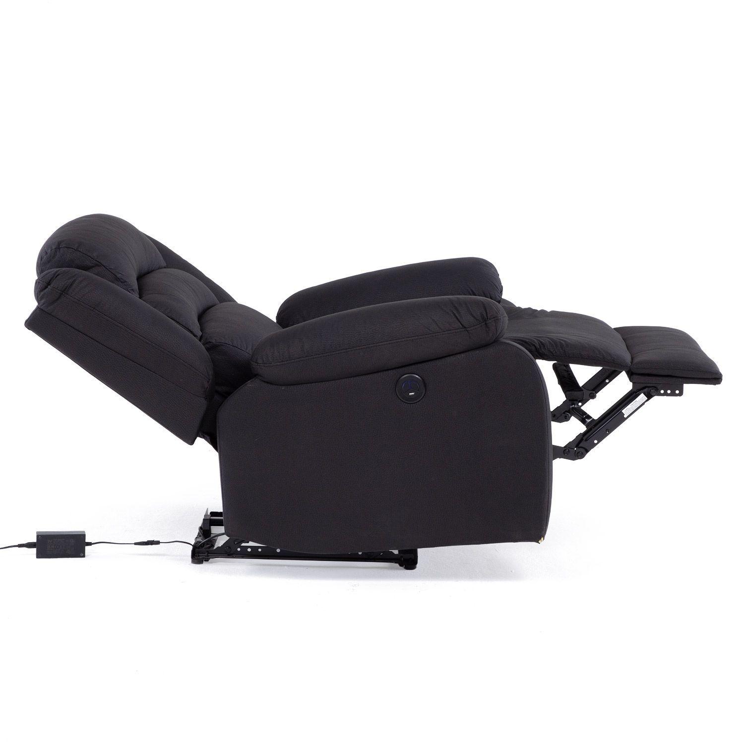 Berger Reclinable Eléctrico Moderno Gris New Praga 8041RFFPW-2