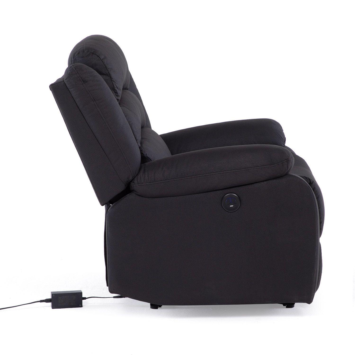 Berger Reclinable Eléctrico Moderno Gris New Praga 8041RFFPW-6
