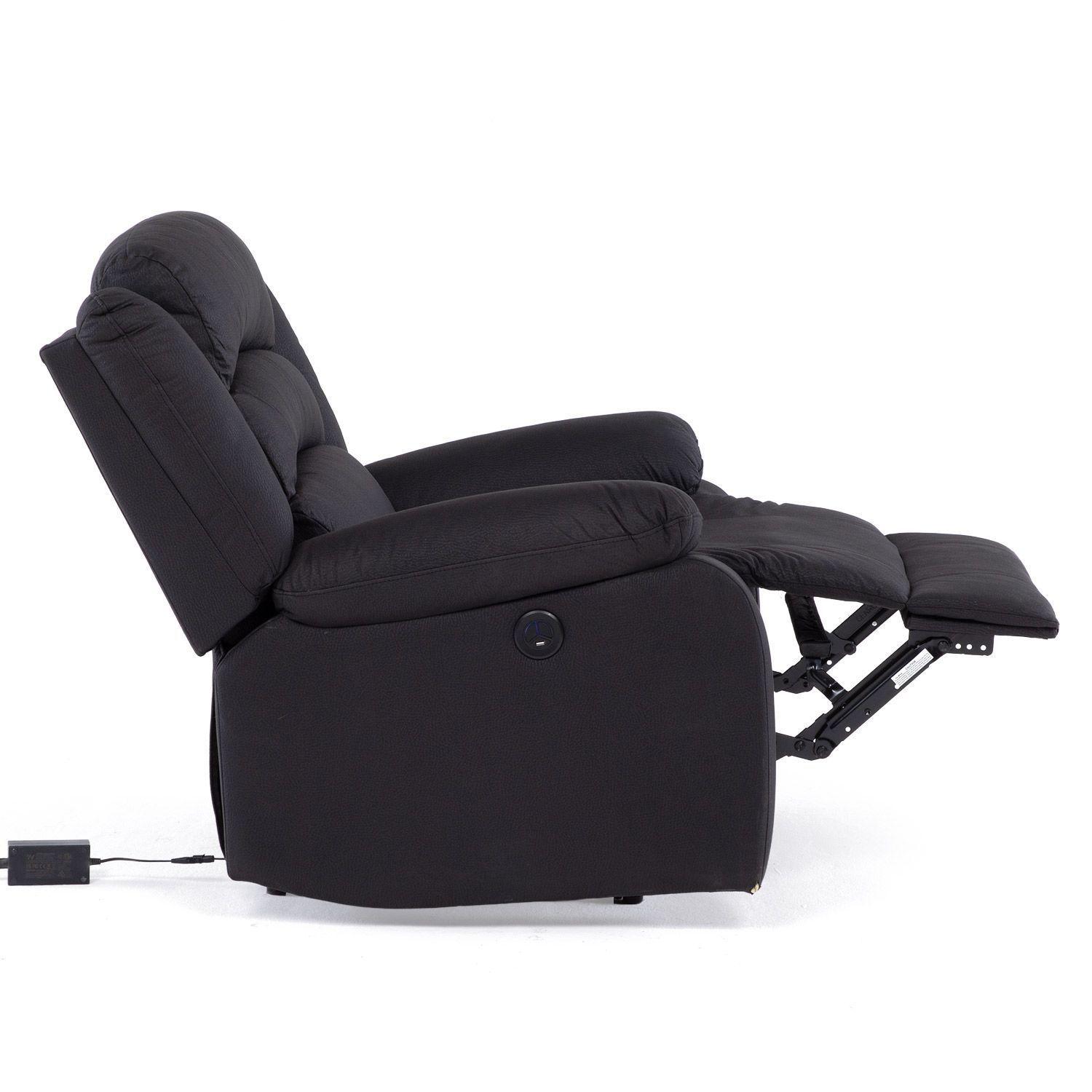 Berger Reclinable Eléctrico Moderno Gris New Praga 8041RFFPW-7