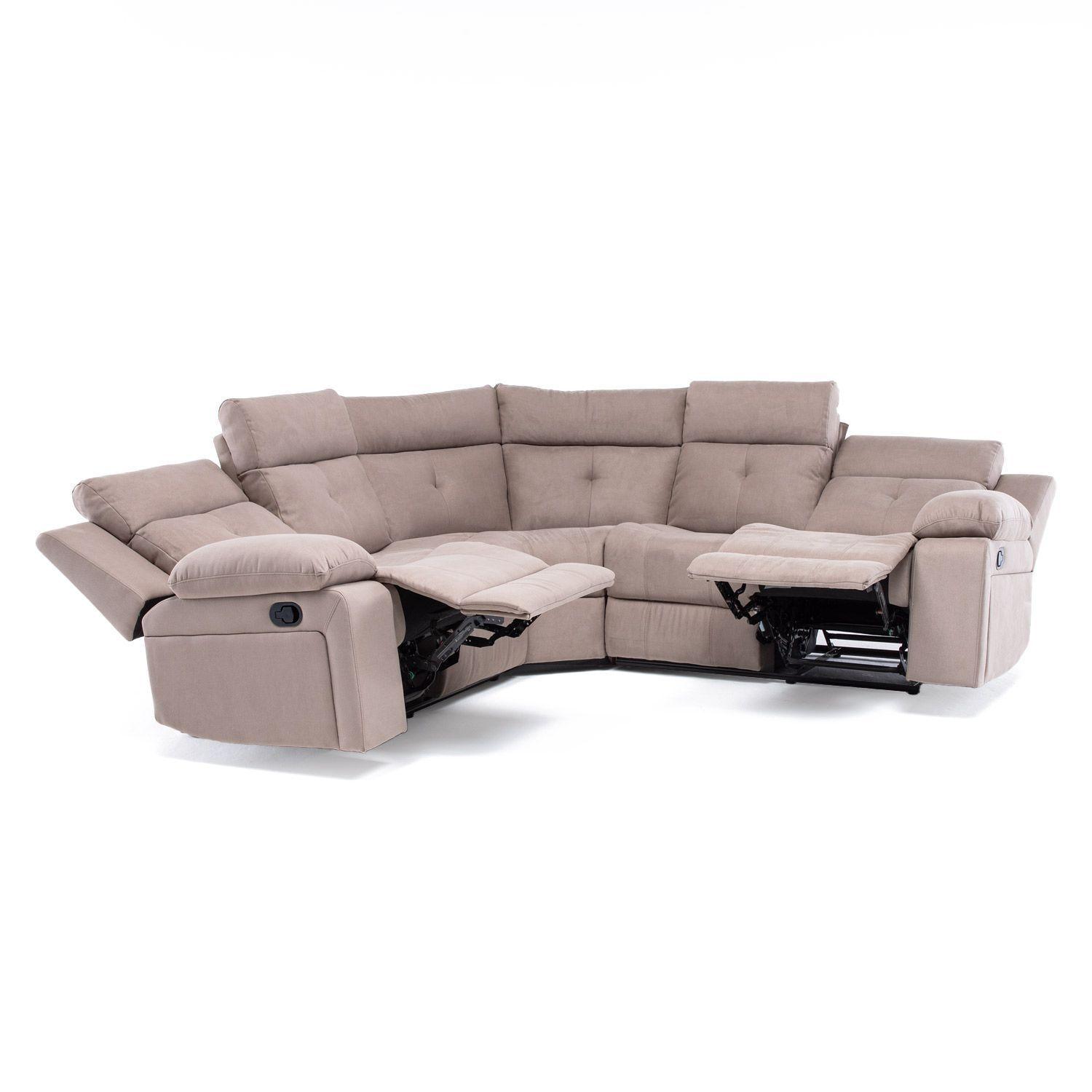 Sofá Seccional Reclinable Moderno Living Arizona Beige 8081KH-5