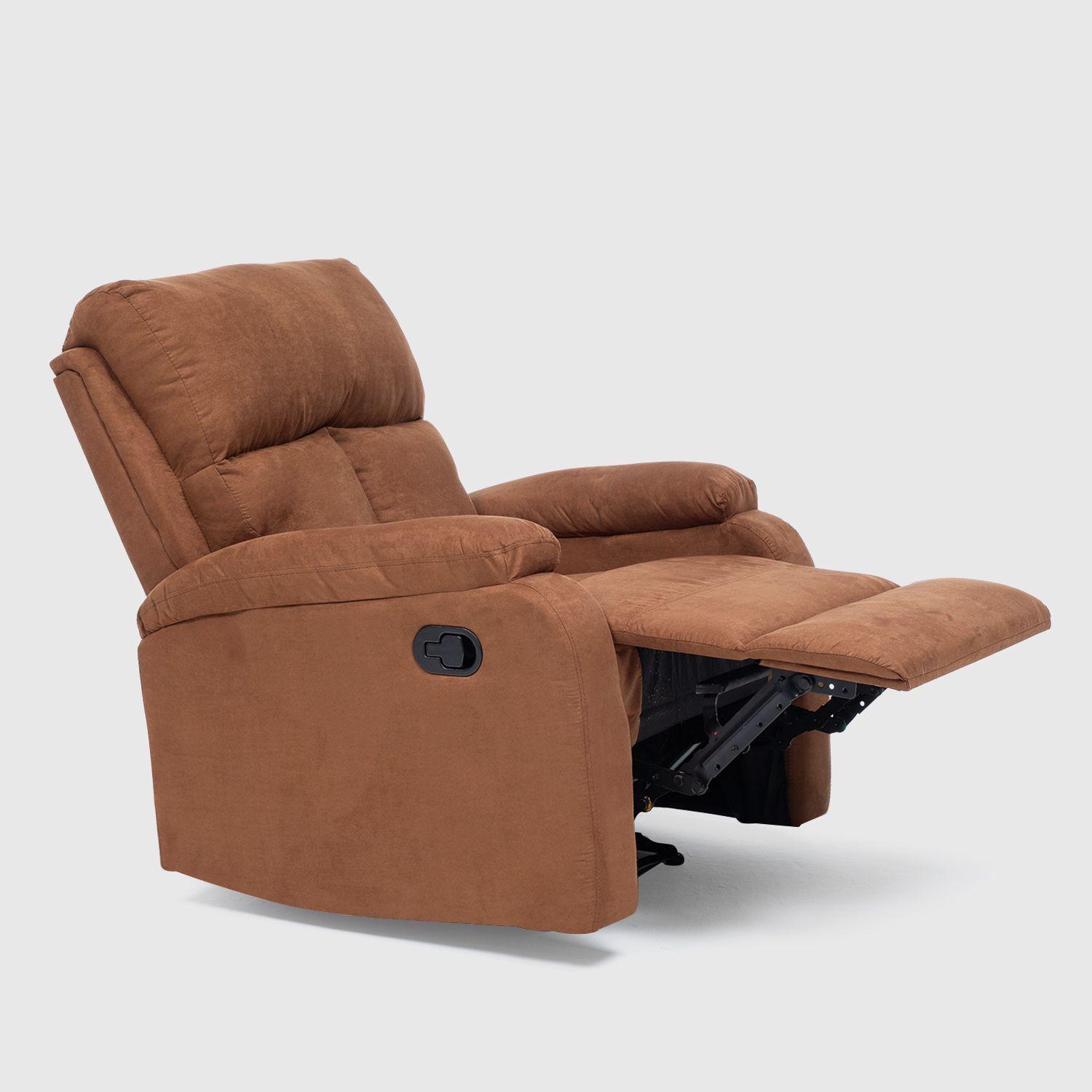 Living Reclinable Sofá 3 Cuerpos Café+ 2 Bergers Matheus-4