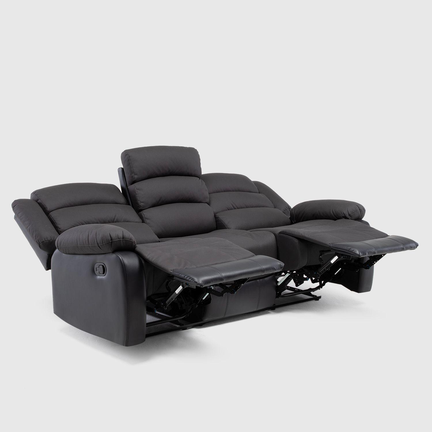 Sofá 3 Cuerpos Reclinable Moderno Praga 8040SB-3