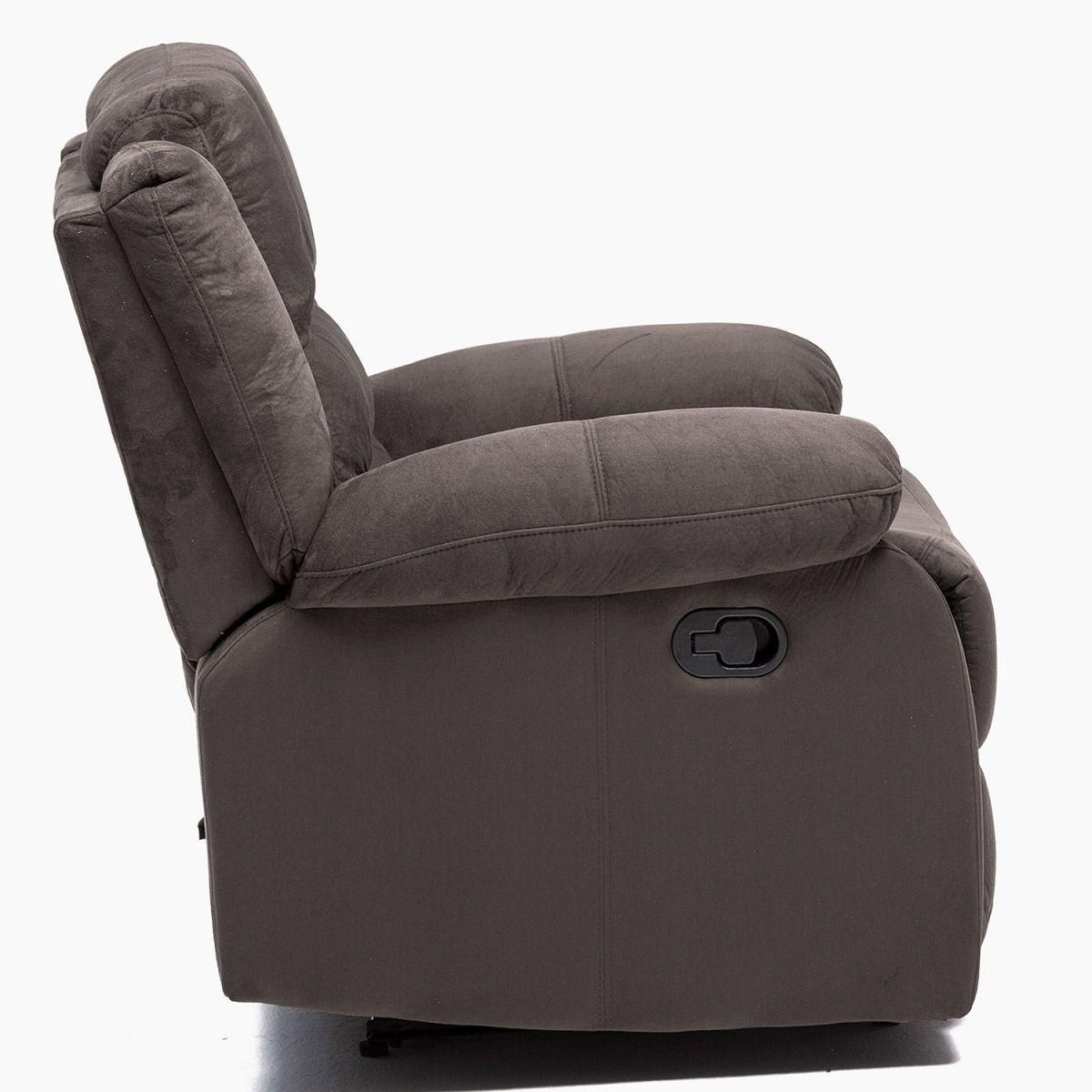  Berger Reclinable Moderno Martell Terciopelo Gris 98060RGR-3