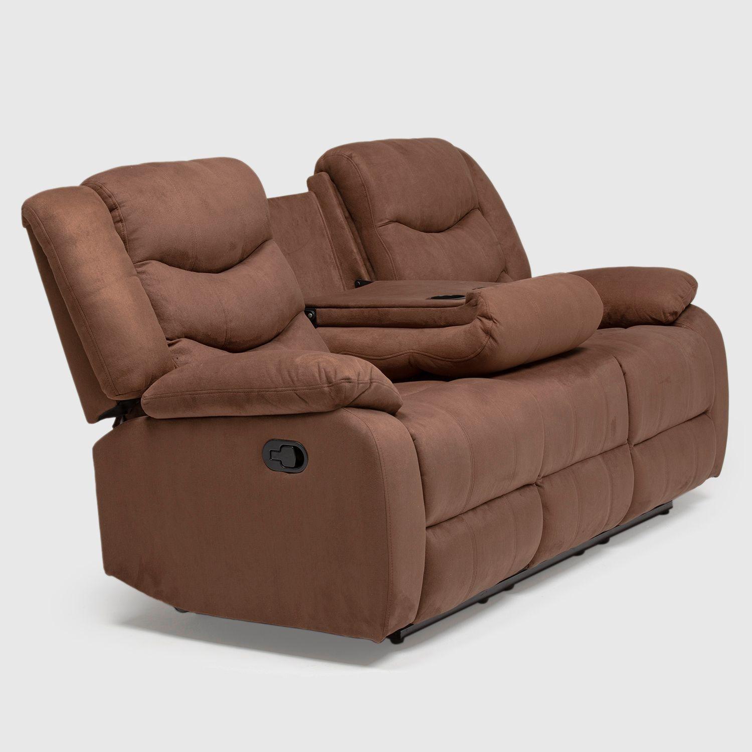 Sofá Reclinable 3 Cuerpos Norman Terciopelo Elephant Daniels 2011s-2
