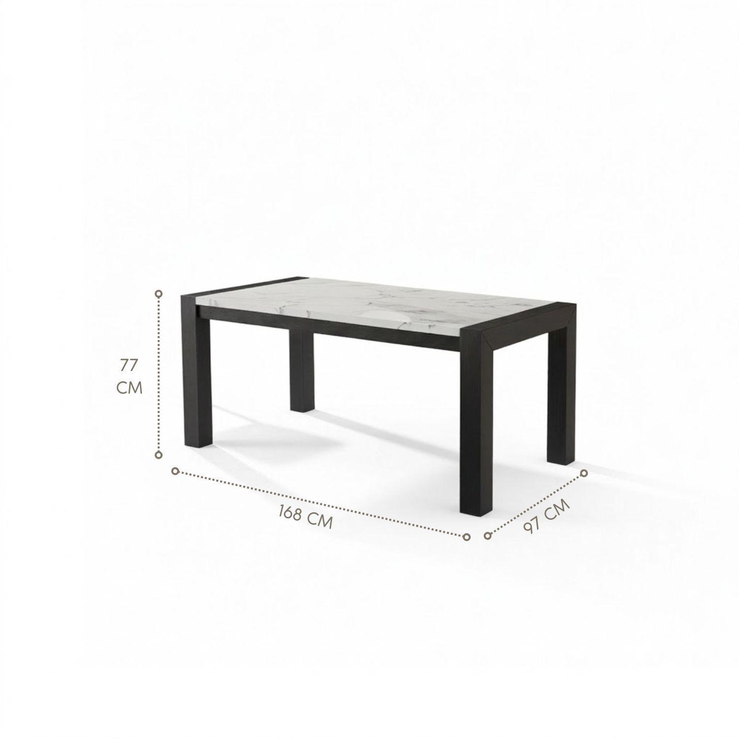 Mesa de Comedor Moderna Belice Blanco-4