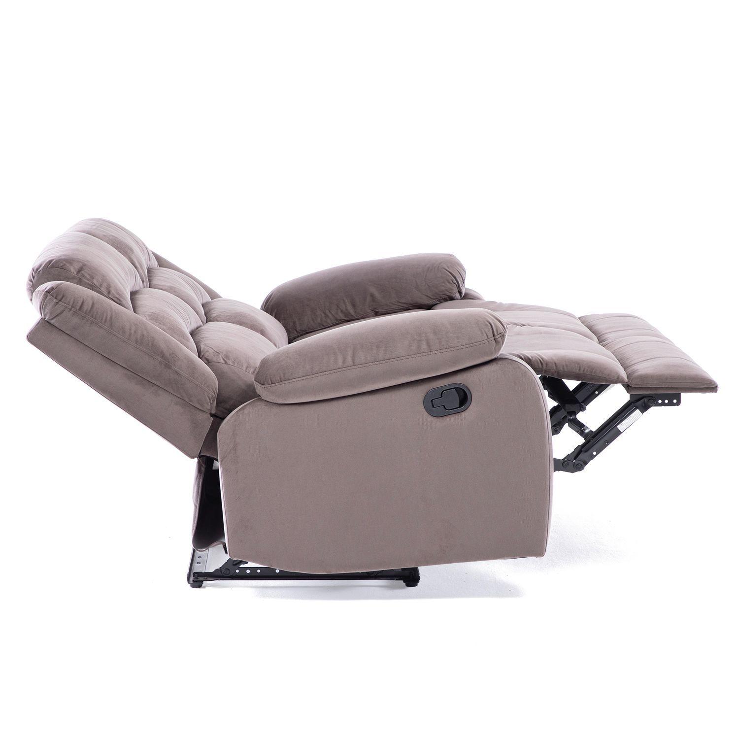 Sofá 2 Cuerpos Reclinable Moderno Café New Martell-4