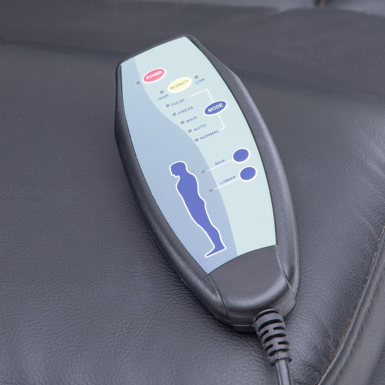 Berger Reclinable Eléctrico Vibromasaje + Control Negro Madrid 8094RPMBK-6