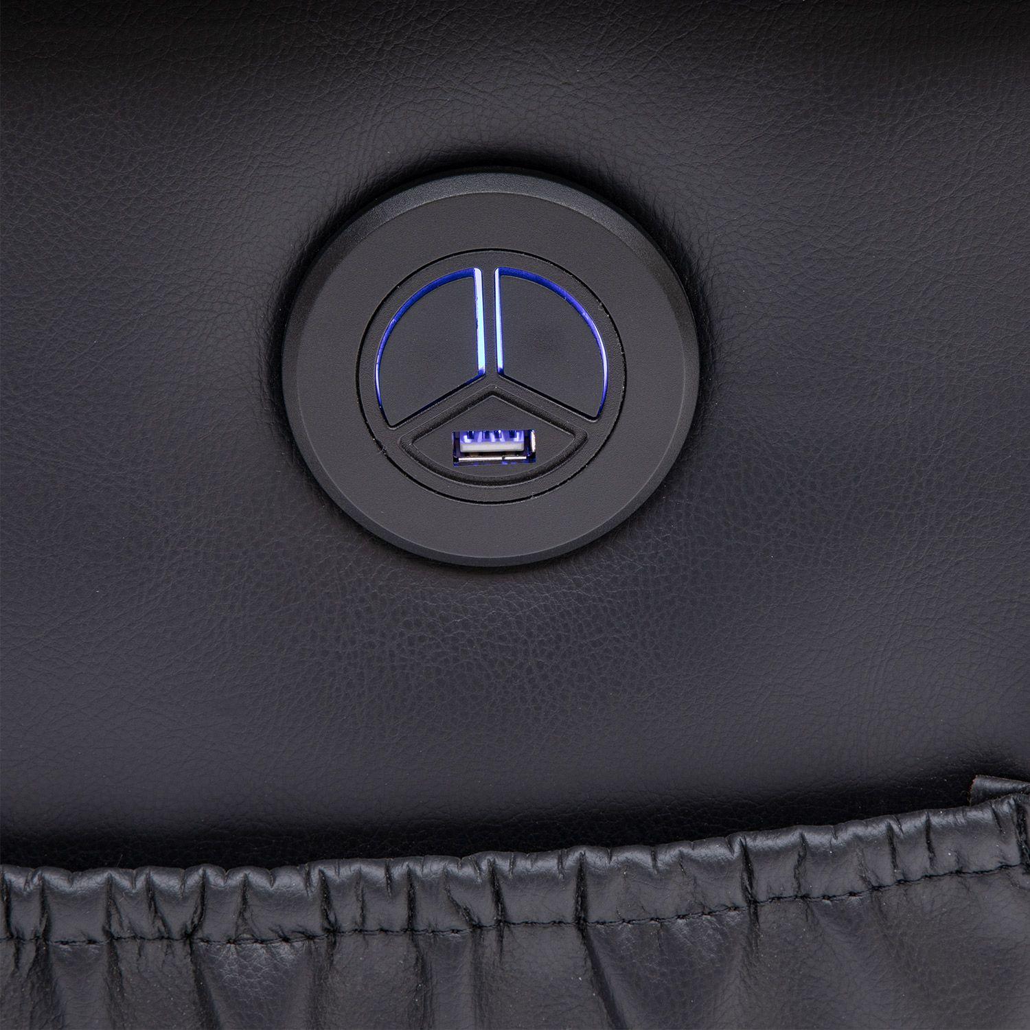 Berger Reclinable Eléctrico Vibromasaje + Control Negro Madrid 8094RPMBK-7
