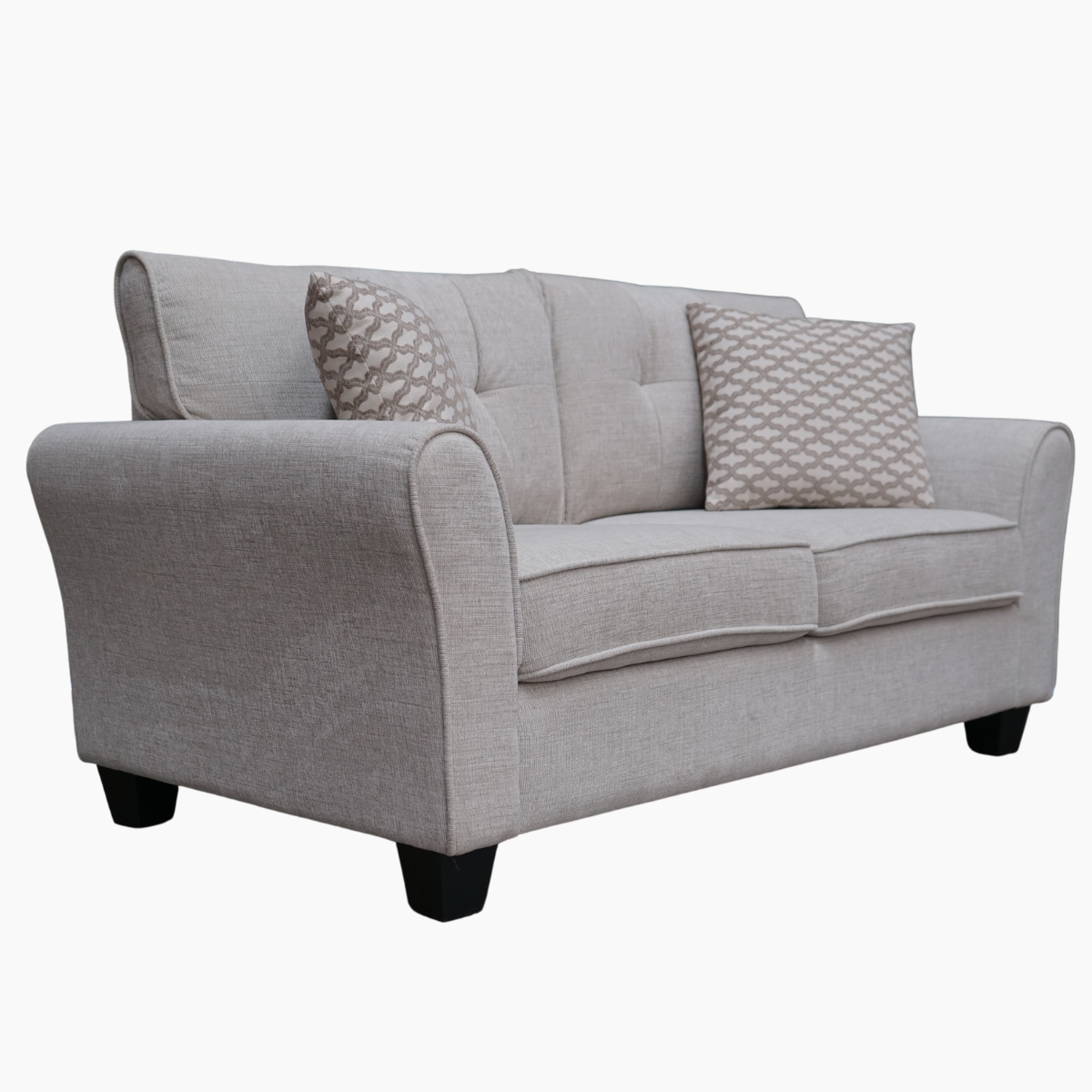 Juego de Sofá Moderno Elegante Charlotte Gris 2 + 1 + 1-2