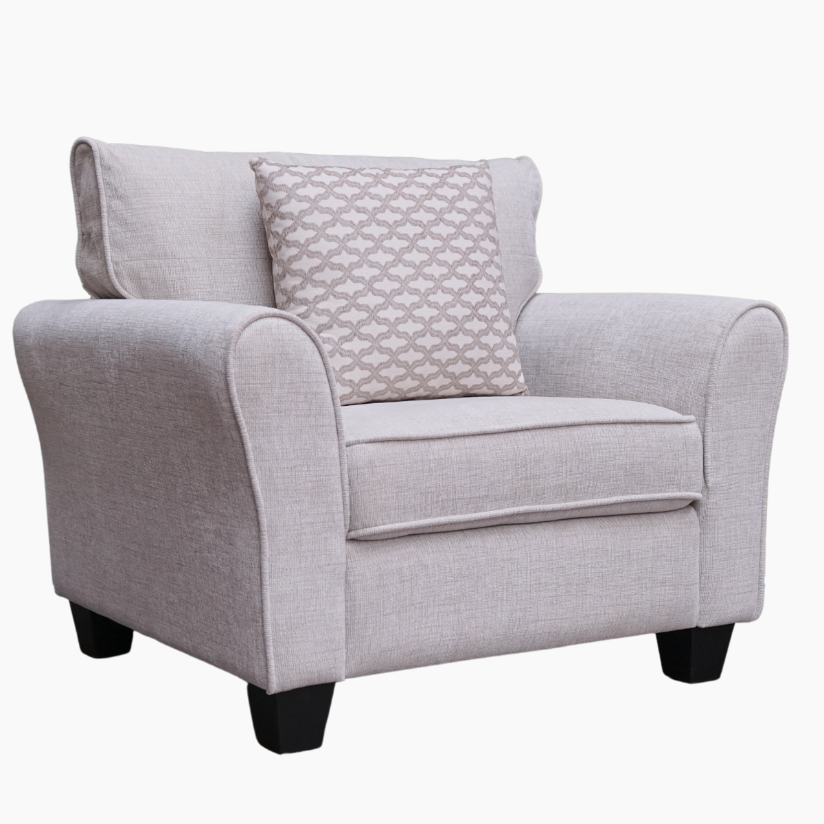 Juego de Sofá Moderno Elegante Charlotte Gris 2 + 1 + 1-3