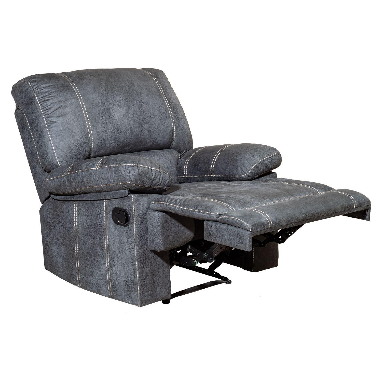 Berger Reclinable Moderno Castle Gris 98023GR-3