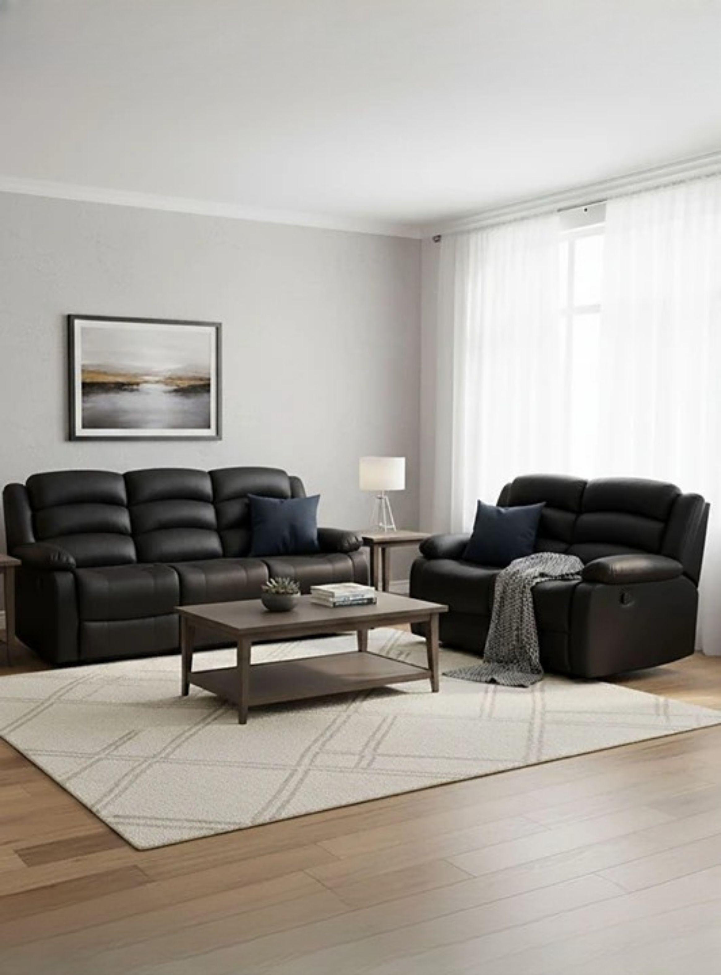  Living Reclinable 1 Sofá 3 Cuerpos + 1 Sofá 2 Cuerpos New Praga -0