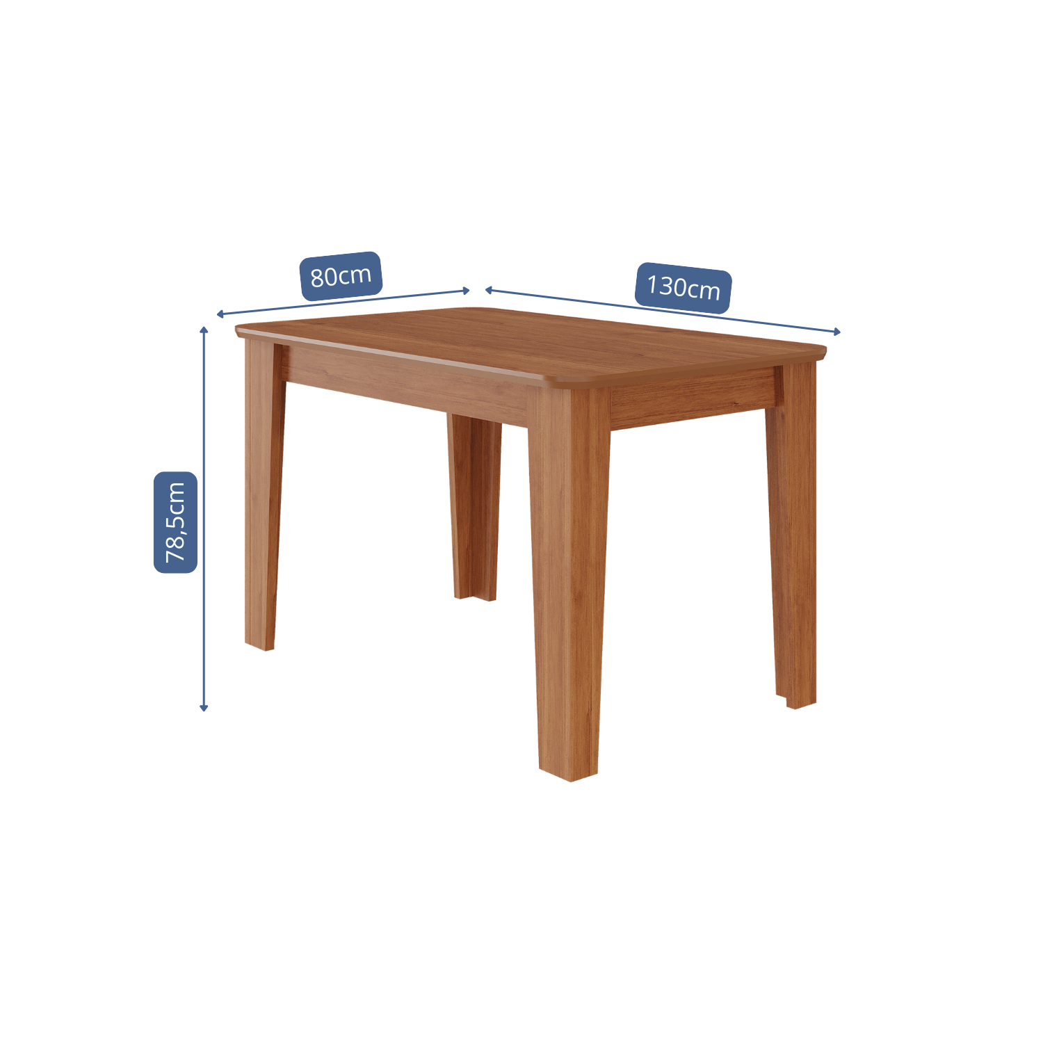 Juego de Comedor Elegante Madera Estela Rectangular 4 sillas-2