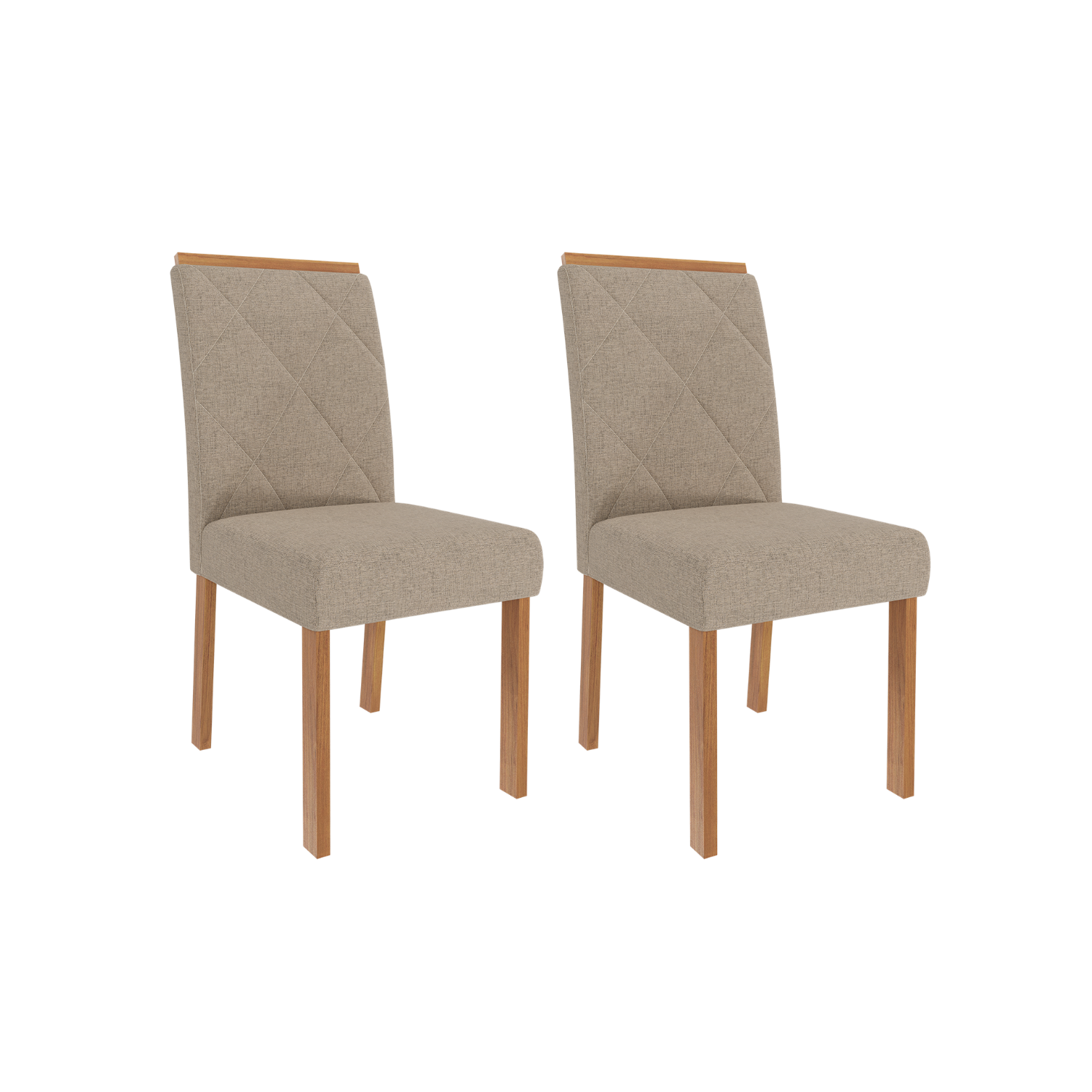 Juego de Comedor Elegante Madera Estela Rectangular 4 sillas-6