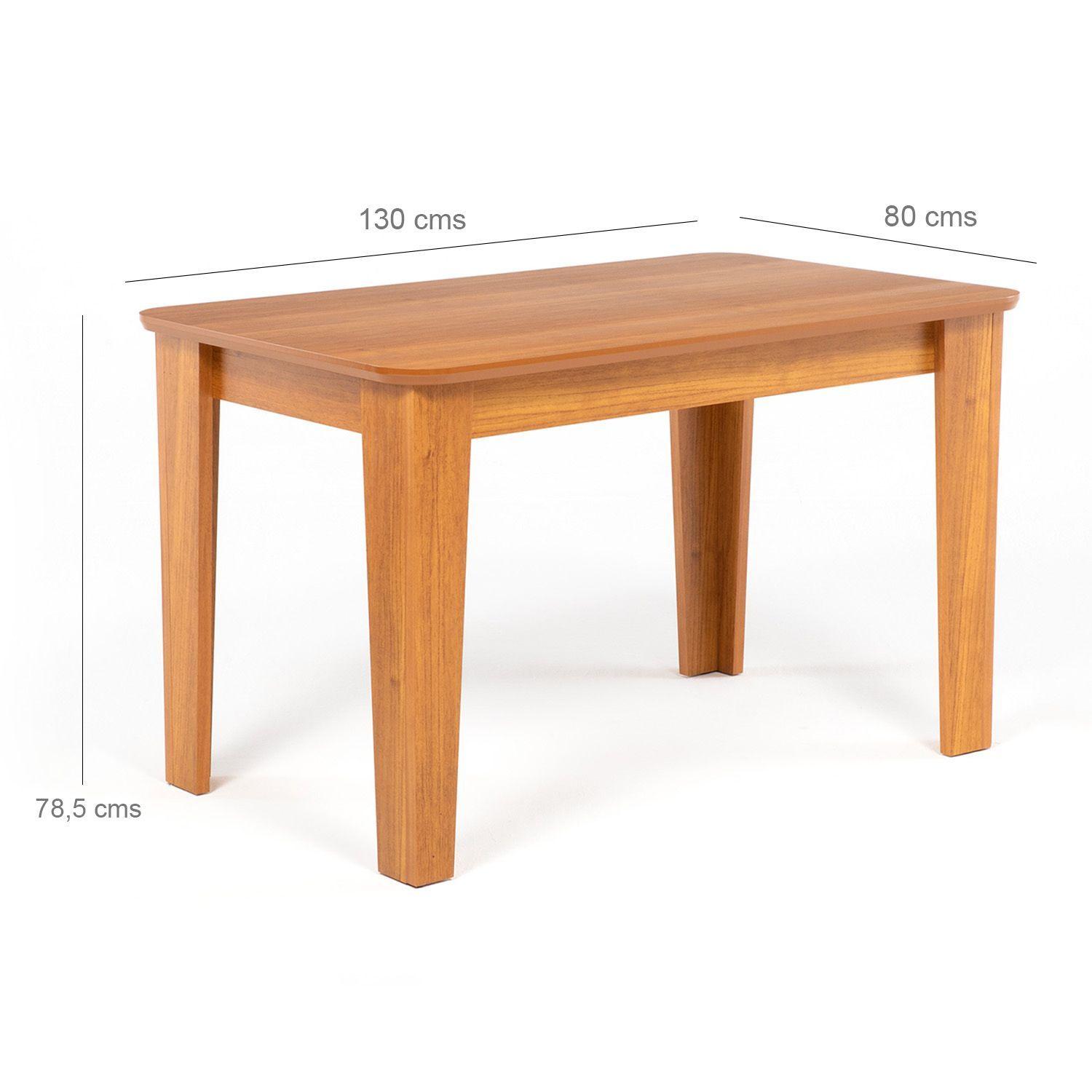 Juego de Comedor Elegante Madera Estela Rectangular 4 sillas-7