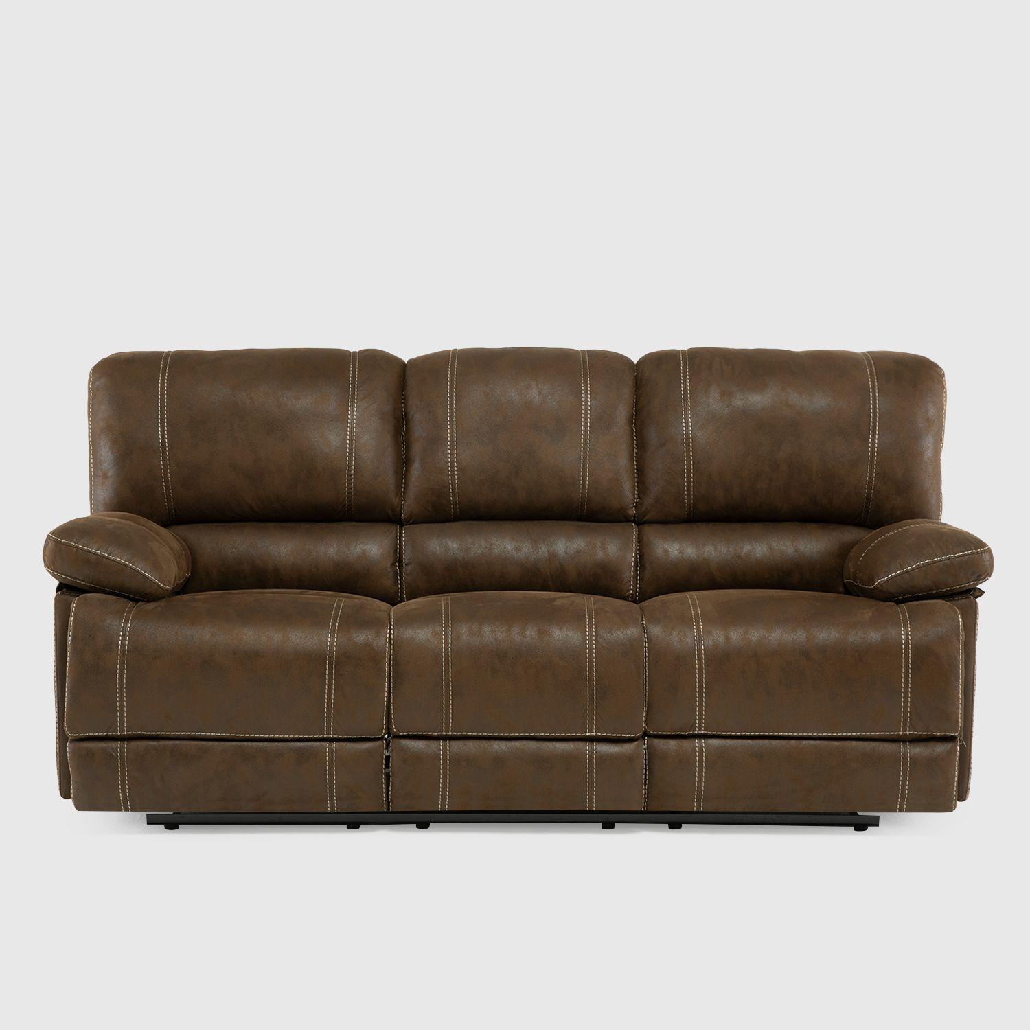 Sofá 3 Cuerpos 3 Reclinables Clásico Castle Cuero Viejo 98023R4S-5