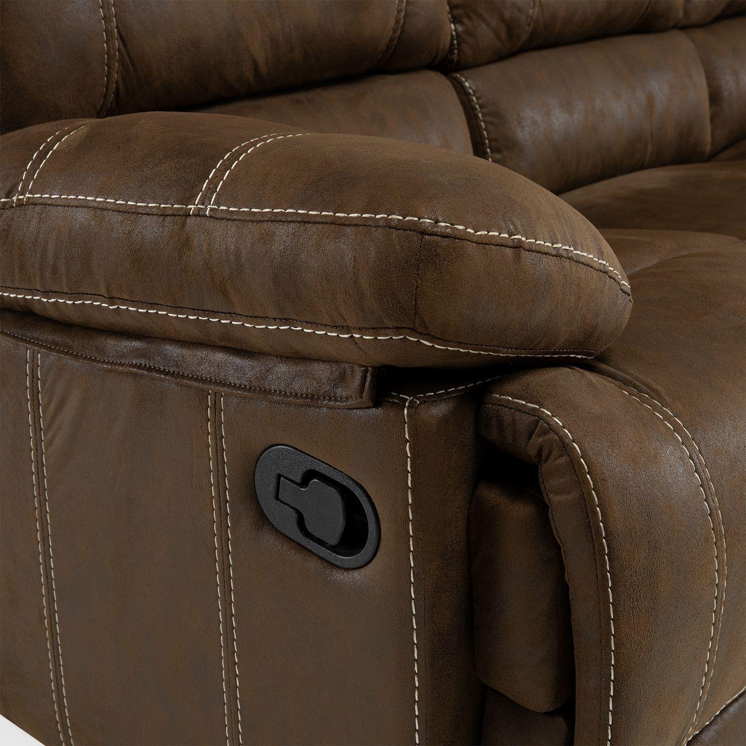 Sofá 3 Cuerpos 3 Reclinables Clásico Castle Cuero Viejo 98023R4S-7