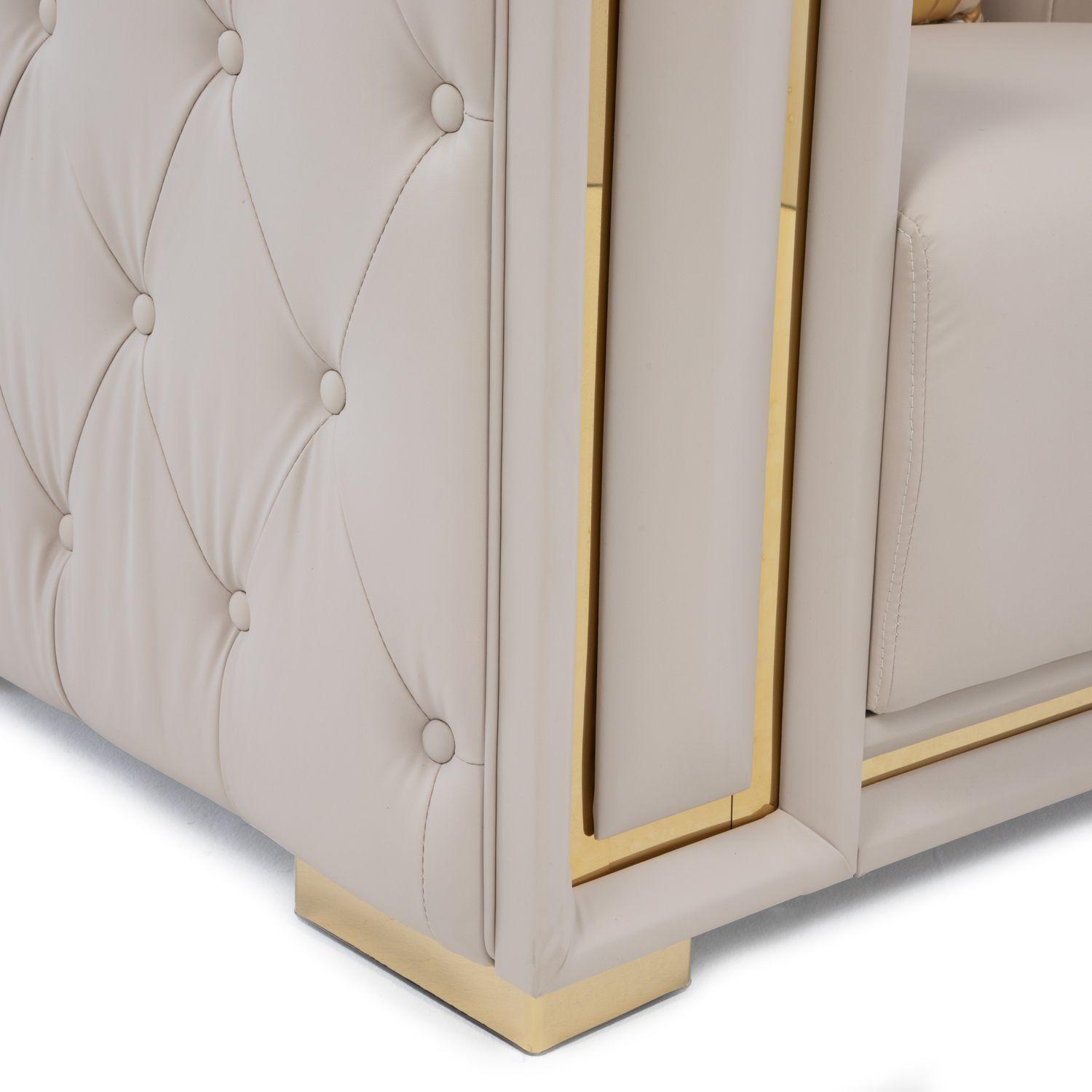 Sillón Elegante 1 Cuerpo Living Moderno Beige Palermo-5