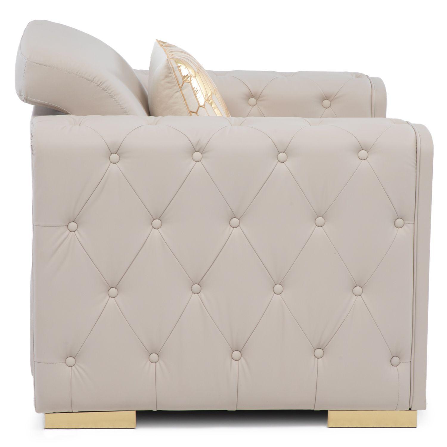 Sillón Elegante 1 Cuerpo Living Moderno Beige Palermo-2