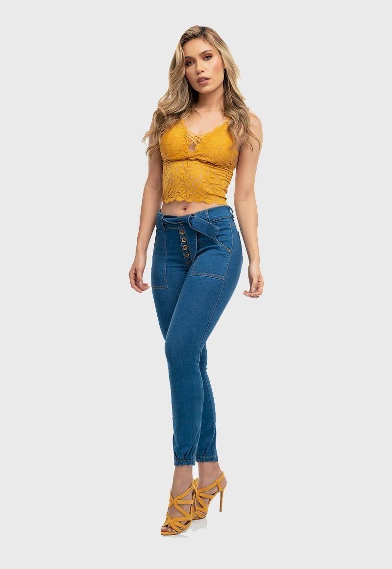 Jeans Mujer Levanta Cola Azul Urbanos Fascinate 1005-1