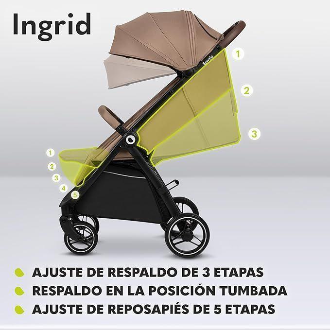 Coche de Paseo Ingrid Plegable Autom tico con Capota XXL UPF50-2