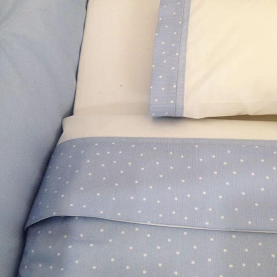 Cuna con Dosel Bee Bee Puntitos Celeste-2