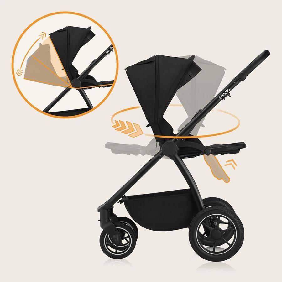 Coche Travel System 3 en 1 Meril Negro Lionelo-5