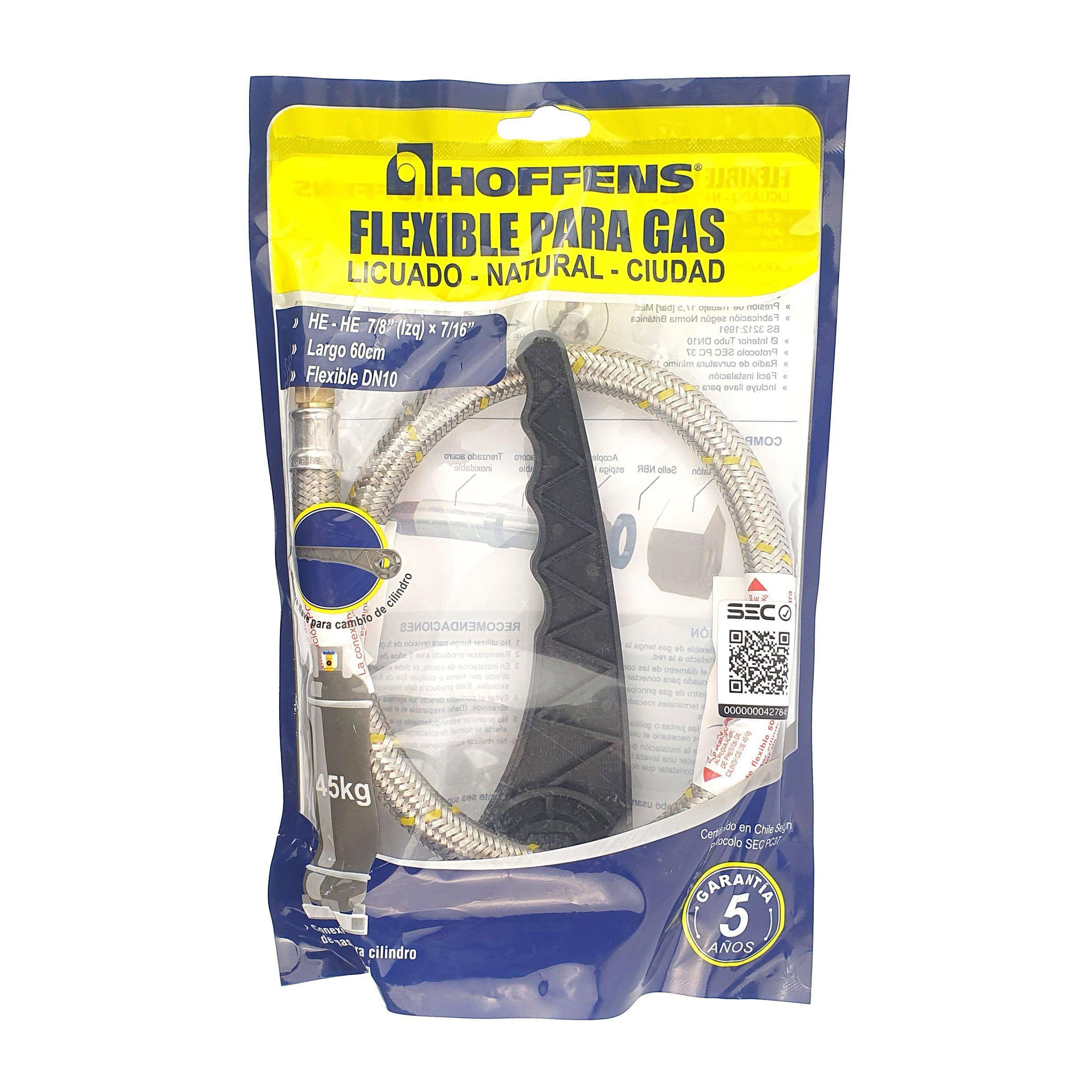 FLEXIBLE GAS 45 KGS HOFFENS 7/8 X 7/16 HE-HE-1