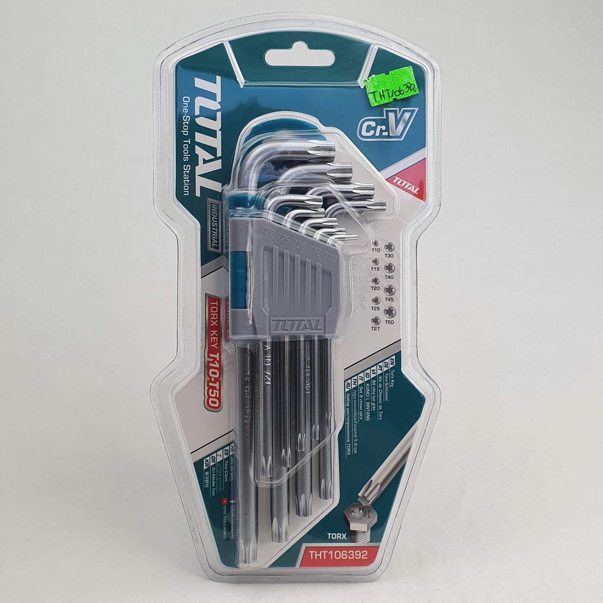  JUEGO LLAVE HEXAGONAL TORX 9 PCS TOTAL INDUSTRIAL-0