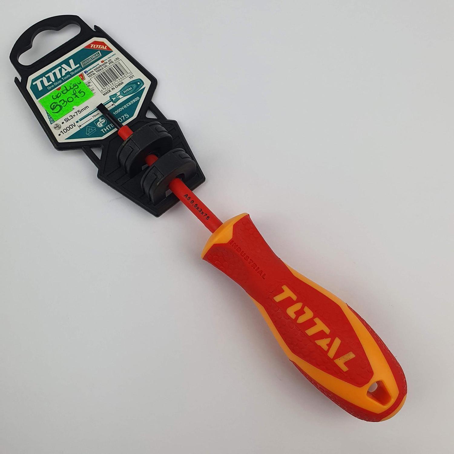 Destornillador Aislado 1000 V 3 M.m X 75 M.m Total-0