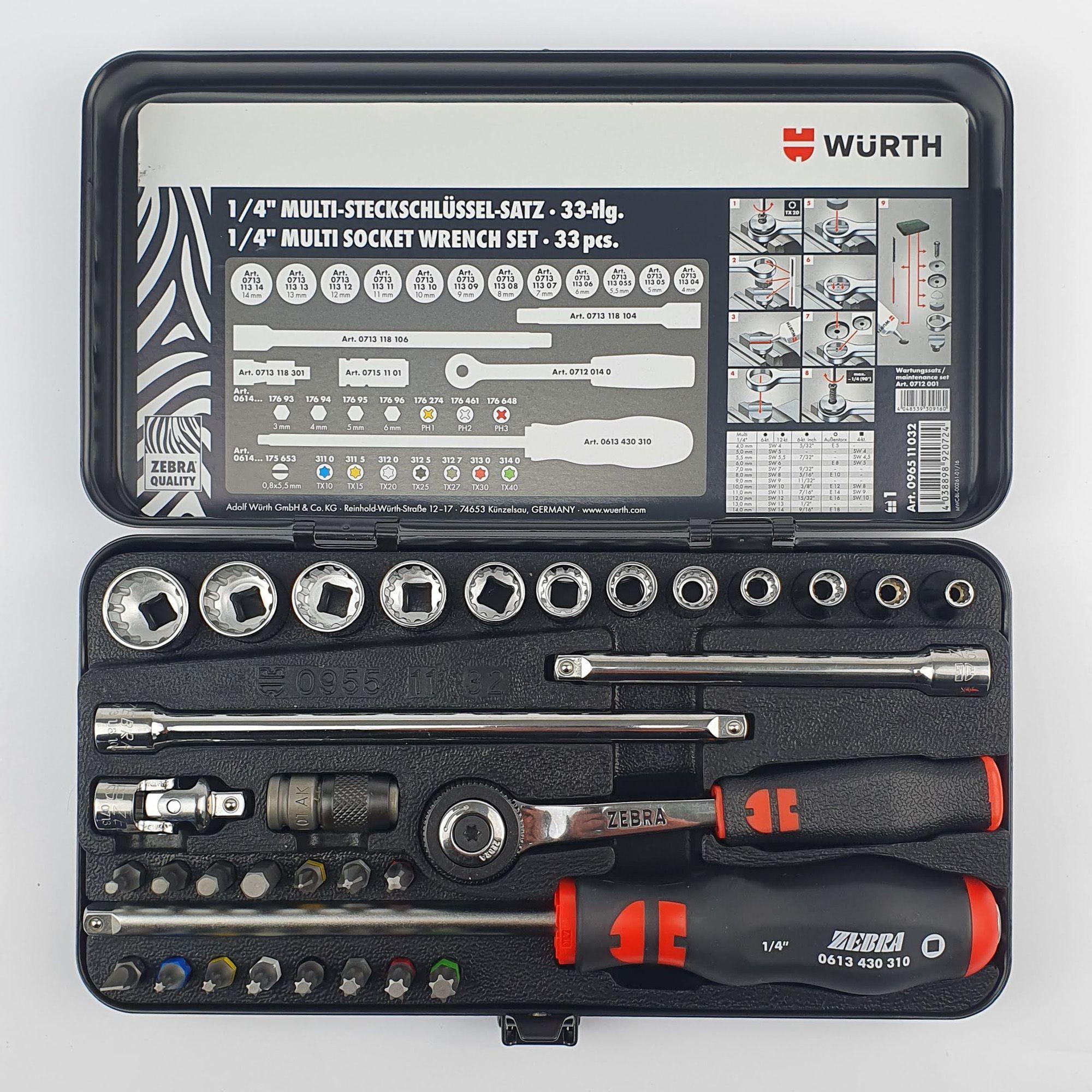  JUEGO DADOS 1/4 32 PZS MULTIFUN ZEBRA WURTH-0