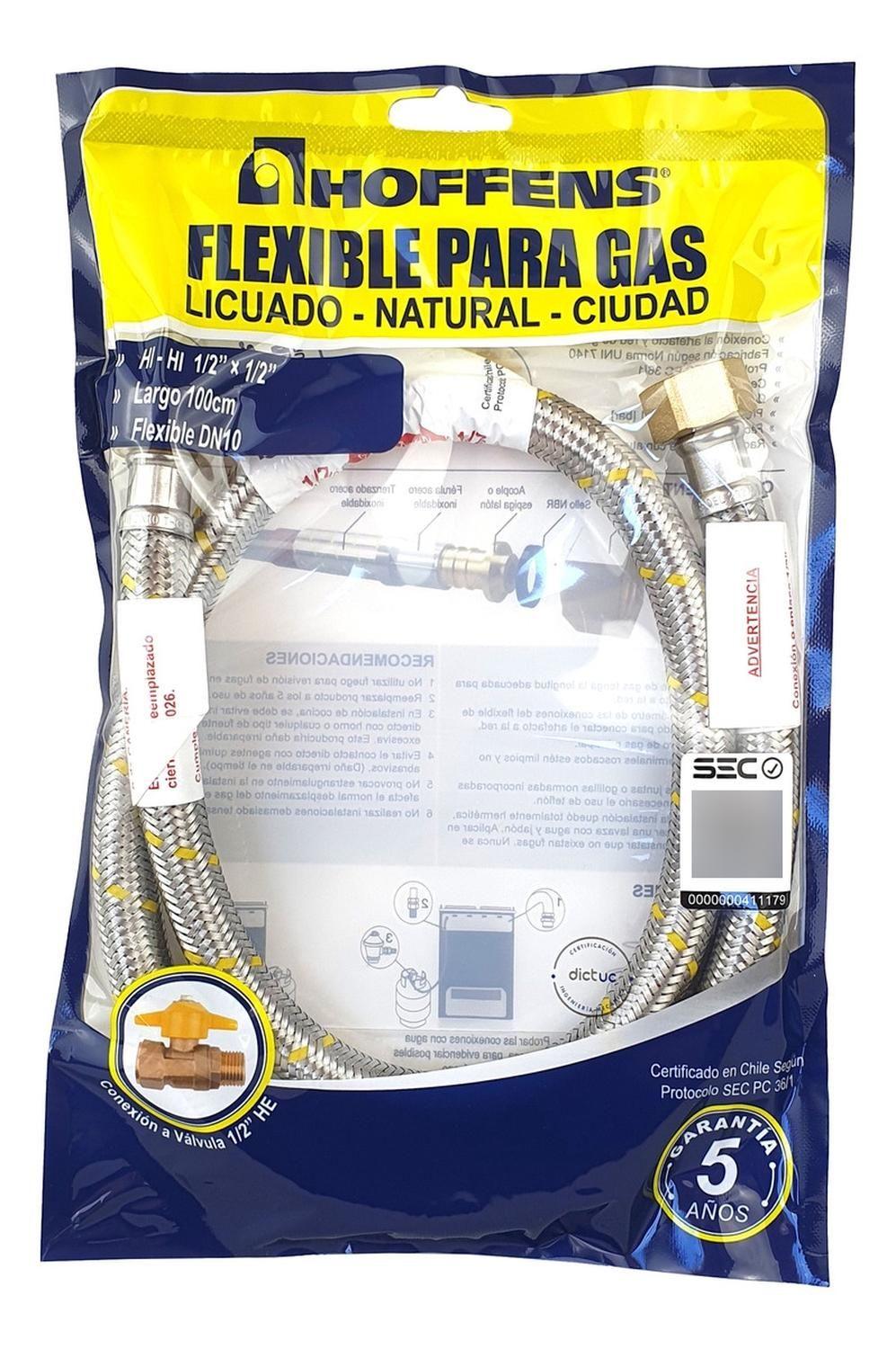 Flexible Para Gas Hi-hi 1/2 X 1/2 1 Mt Hoffens-0